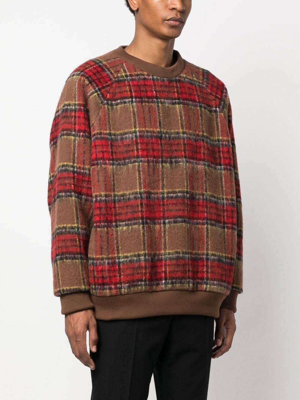plaid-check sweatshirt - 3
