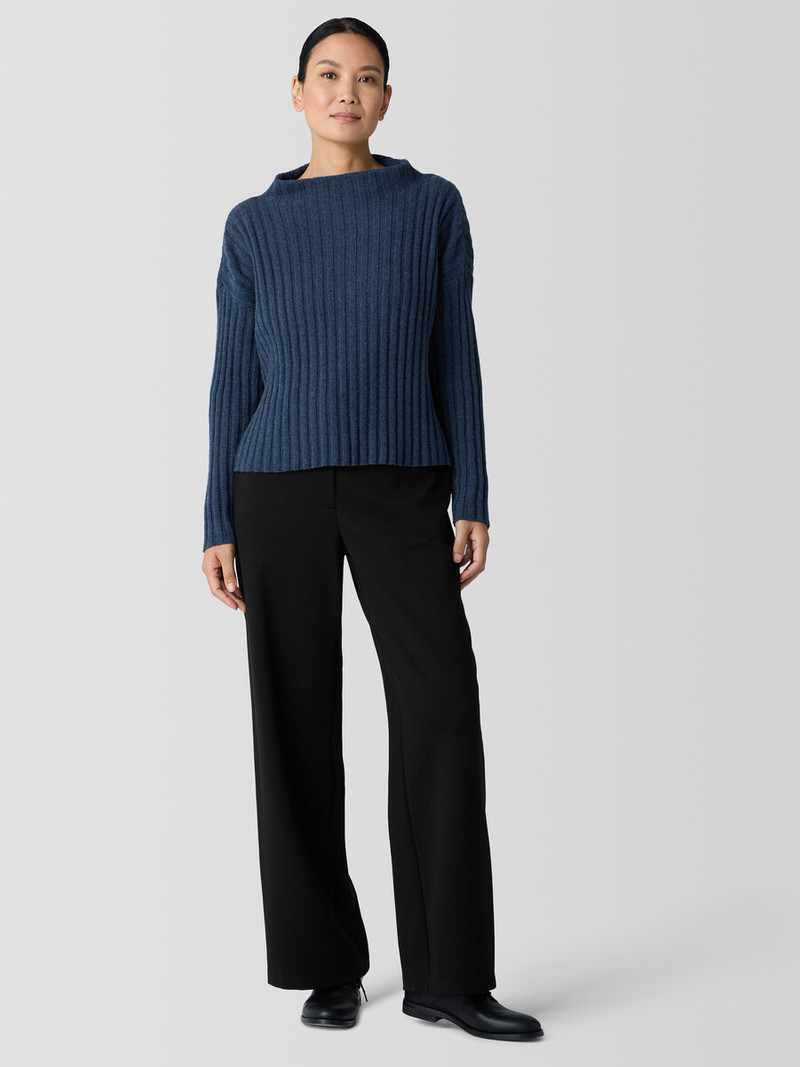Recycled Wool Cashmere Funnel Neck Top 3