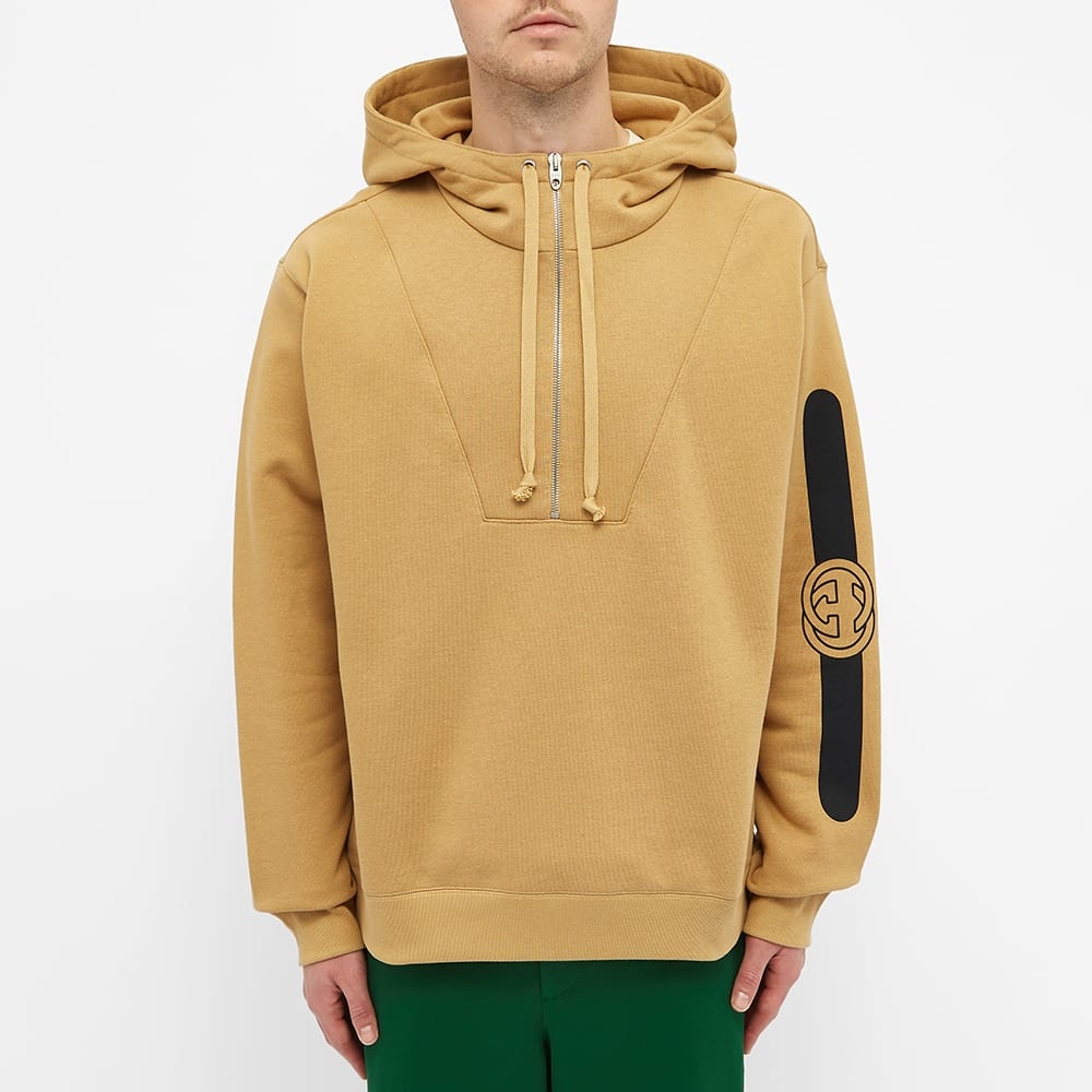 Gucci Half Zip Popover Logo Hoody - 6