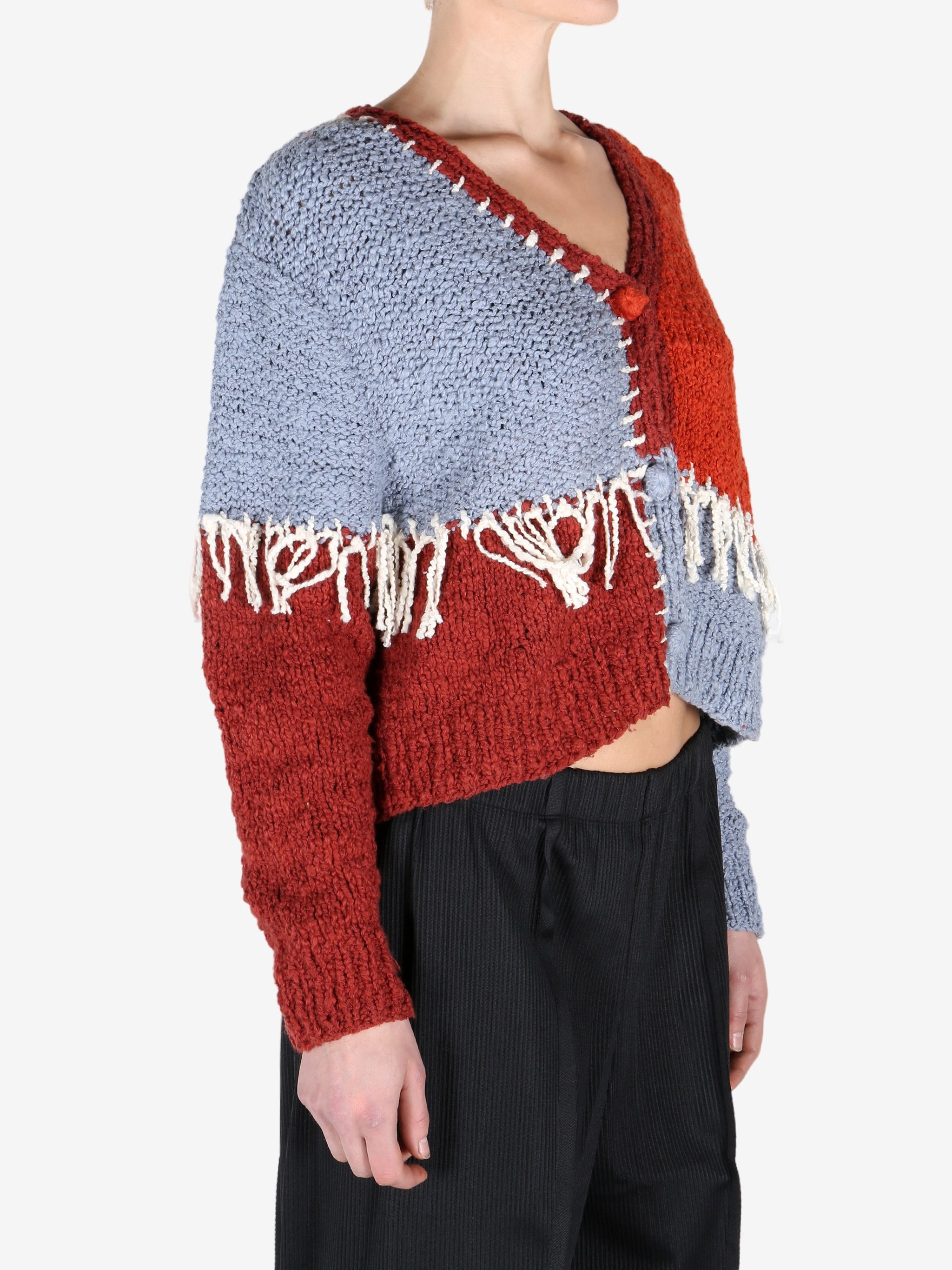 THE ELDER STATESMAN - Women Patchwork Boucle Cardigan - 2