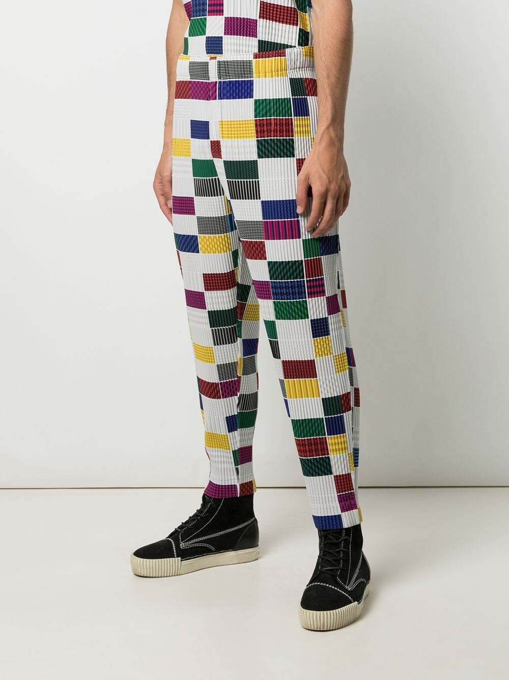 House check-pattern trousers - 3