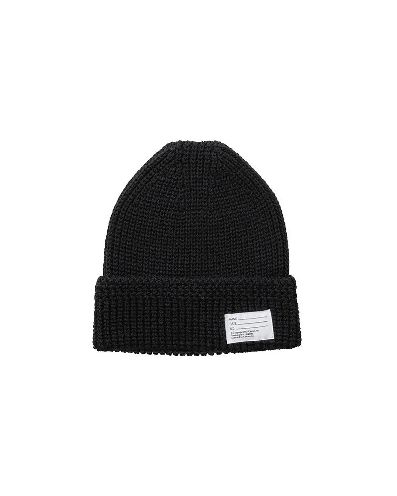 KNIT BEANIE (WOOL) BLACK - 1
