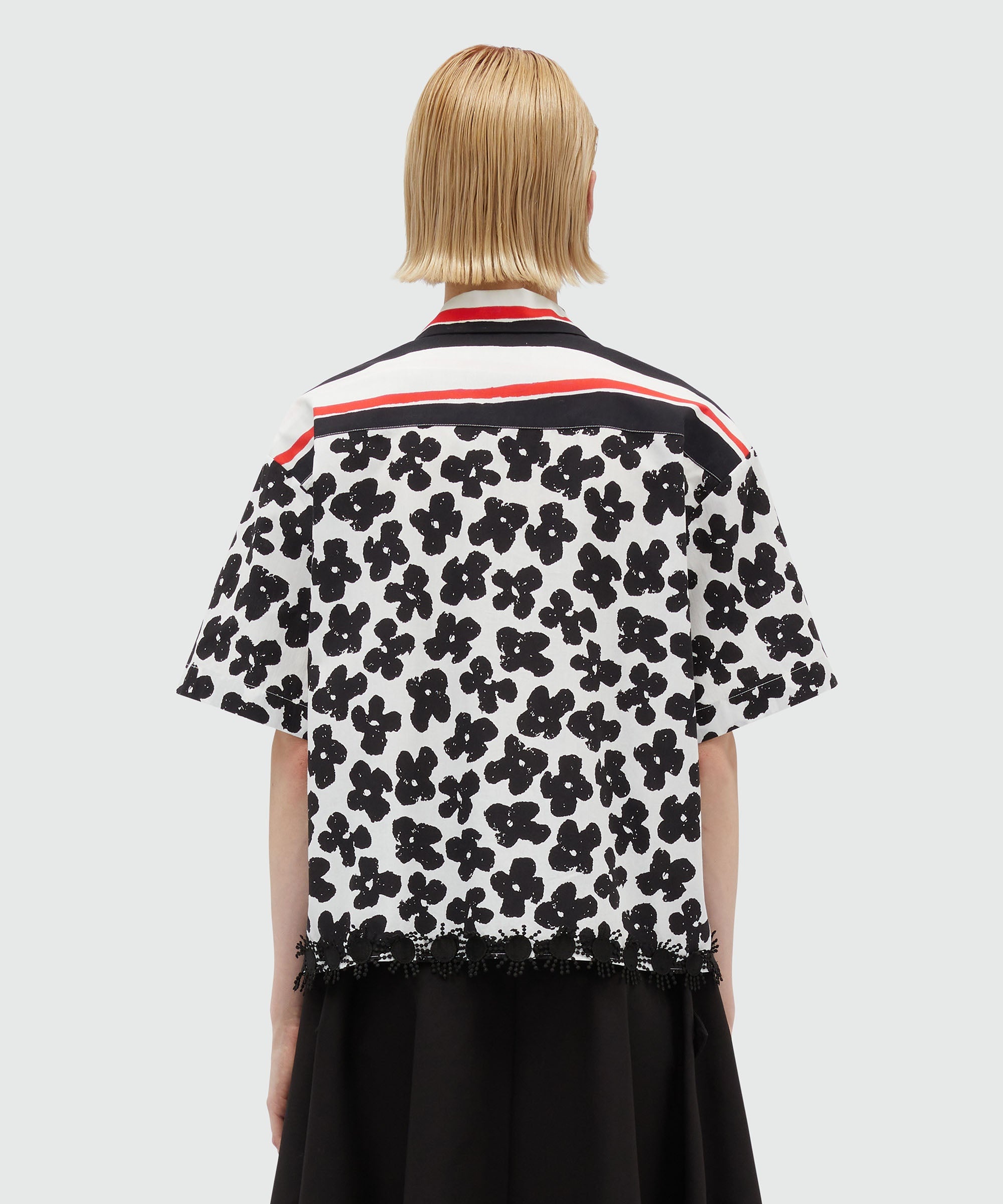 Mixed pattern poplin shirt - 3