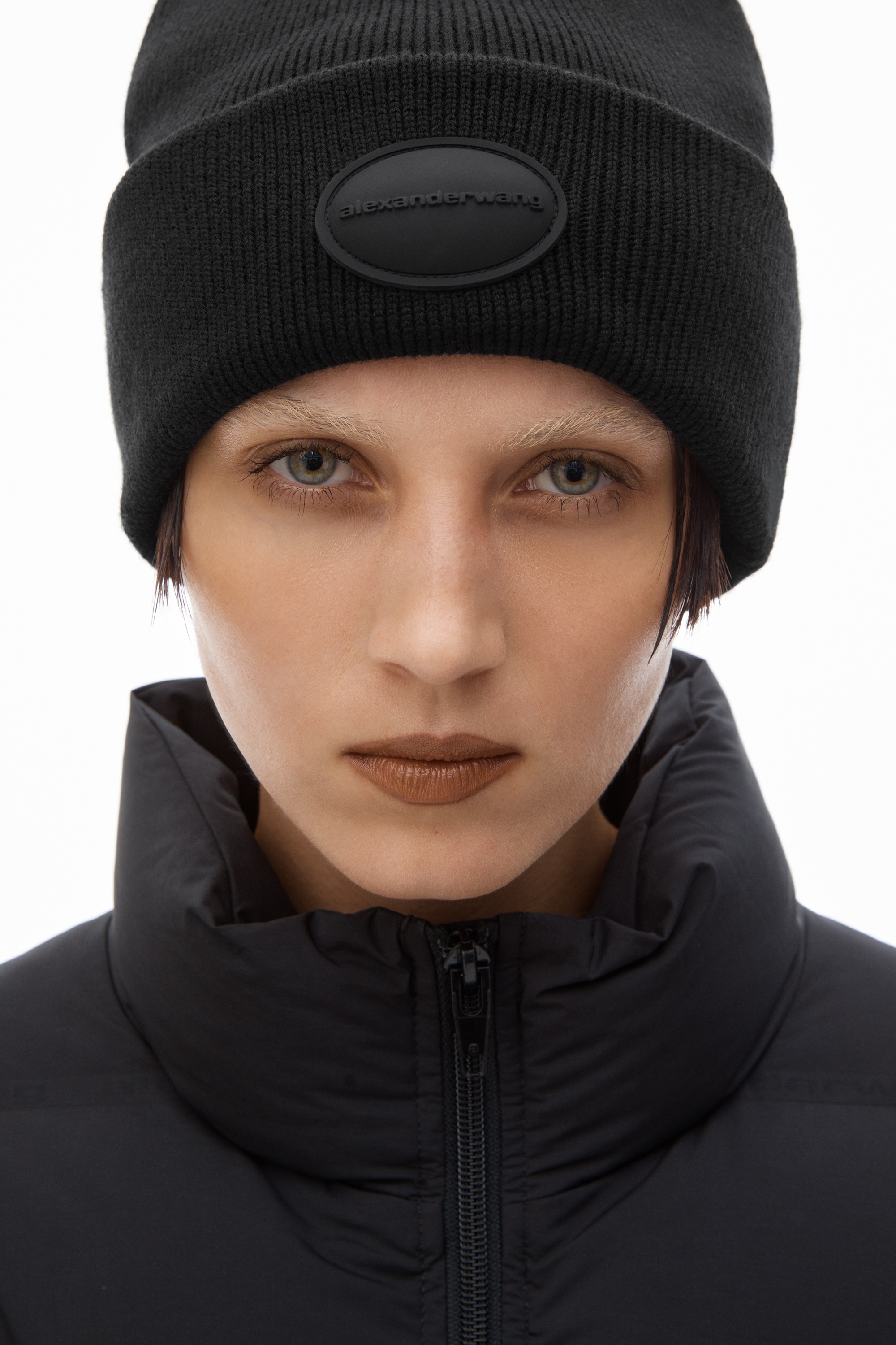 dome logo beanie in ribbed wool stretch - 2