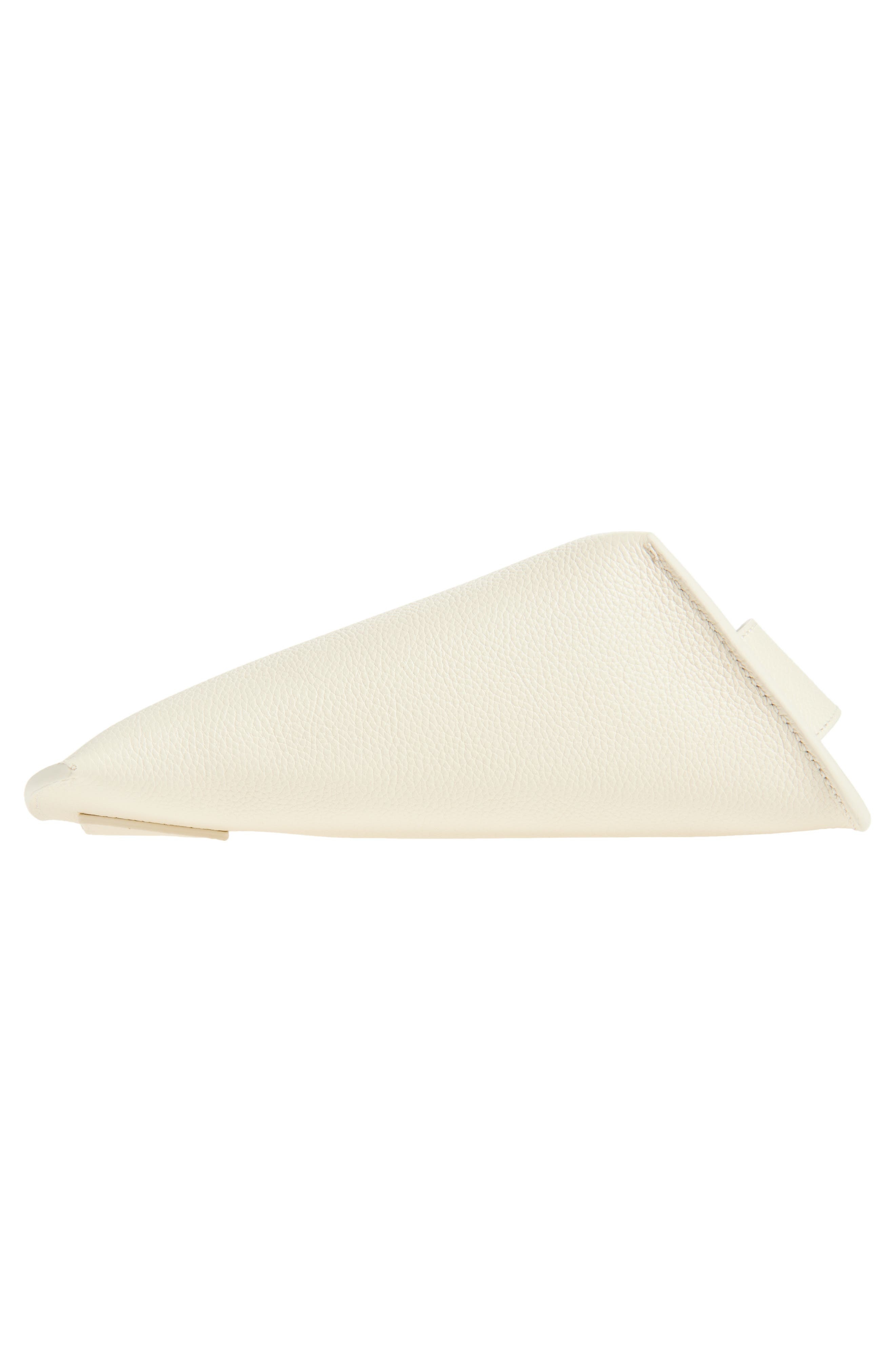 McQueen T-Bar Sling Asymmetric Leather Crossbody Bag in Cream/Silver at Nordstrom - 7