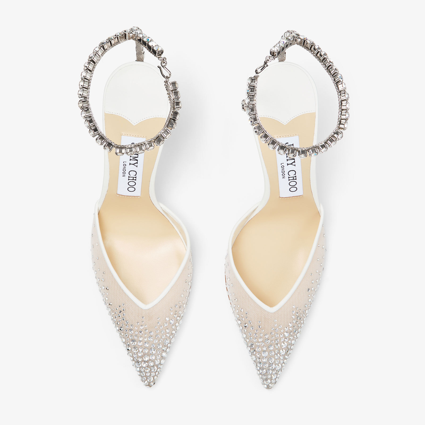 Saeda 100
White Mesh Crystal Pumps - 4