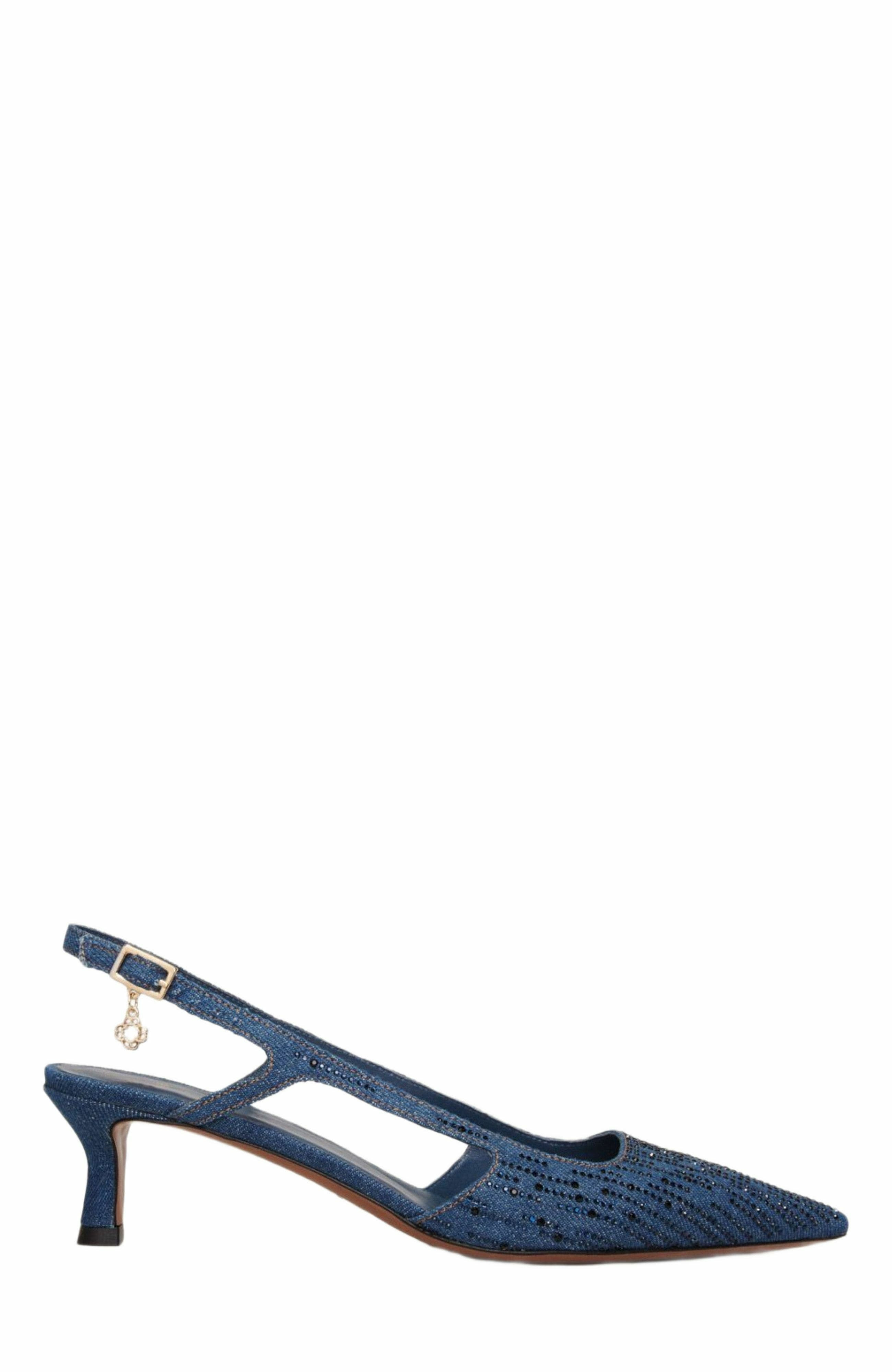 maje Slingback pump in rhinestone denim in Blue at Nordstrom - 1