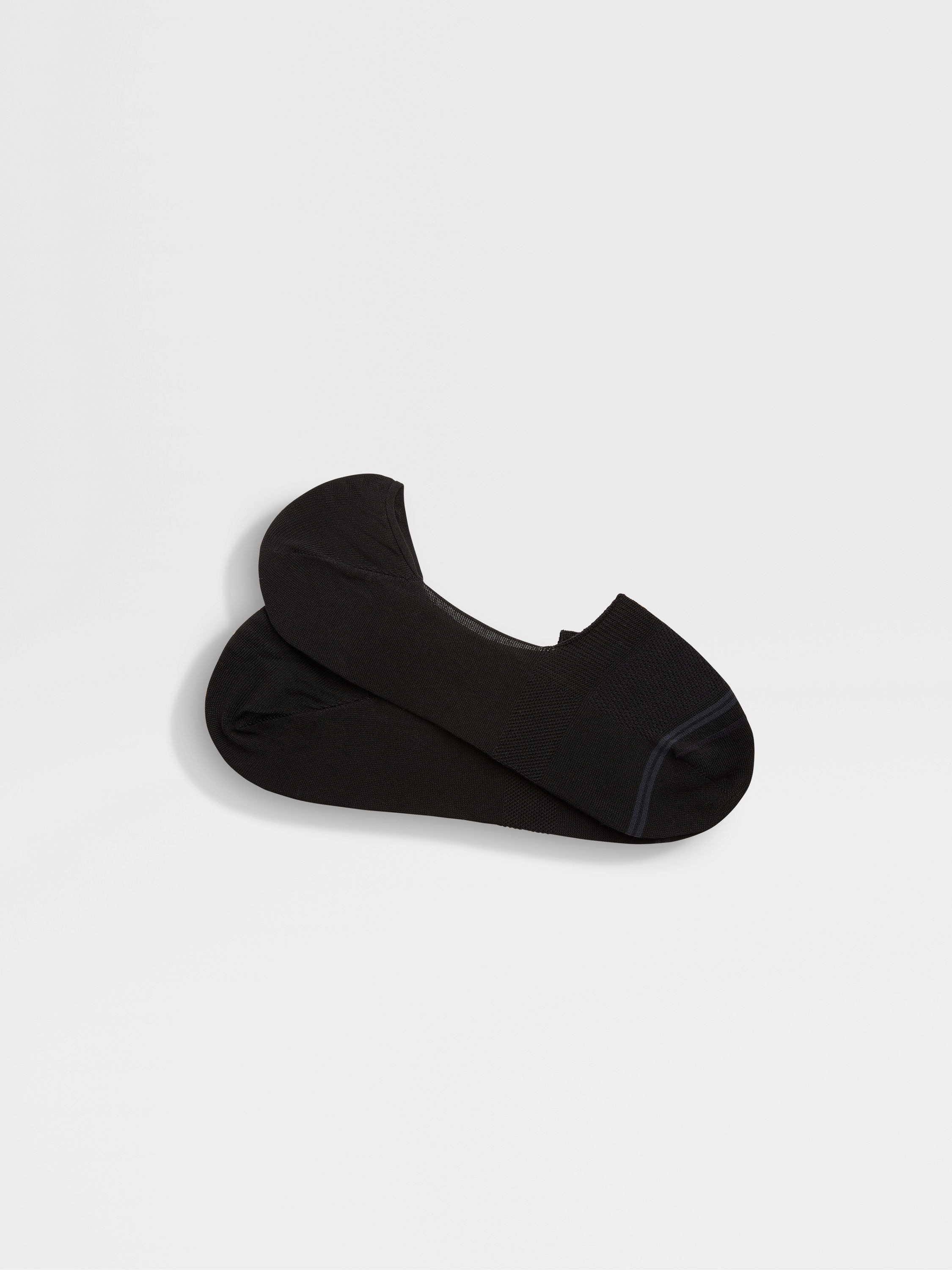 BLACK COTTON BLEND SOCKS - 1