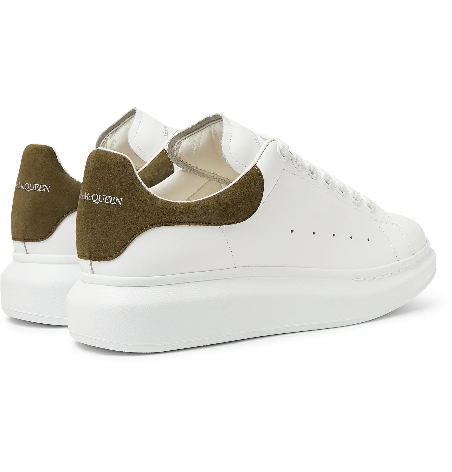 Exaggerated-Sole Leather Sneakers - 6