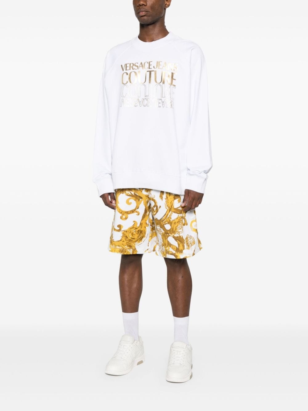 logo-print cotton sweatshirt - 2