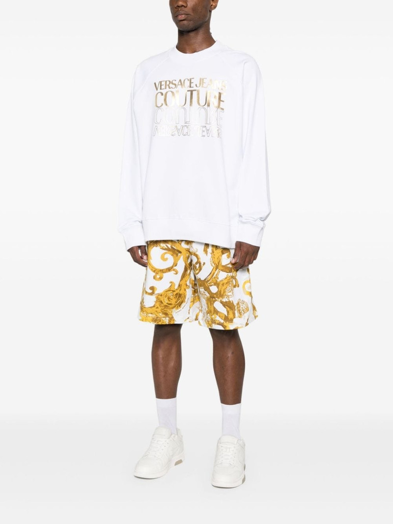VERSACE JEANS COUTURE logo-print cotton sweatshirt outlook