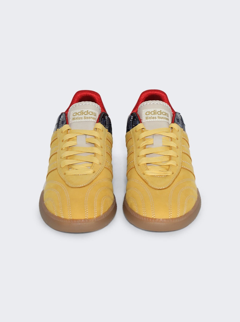X Wales Bonner Mn Samba Suede Sneakers Fade Yellow Gold - 5