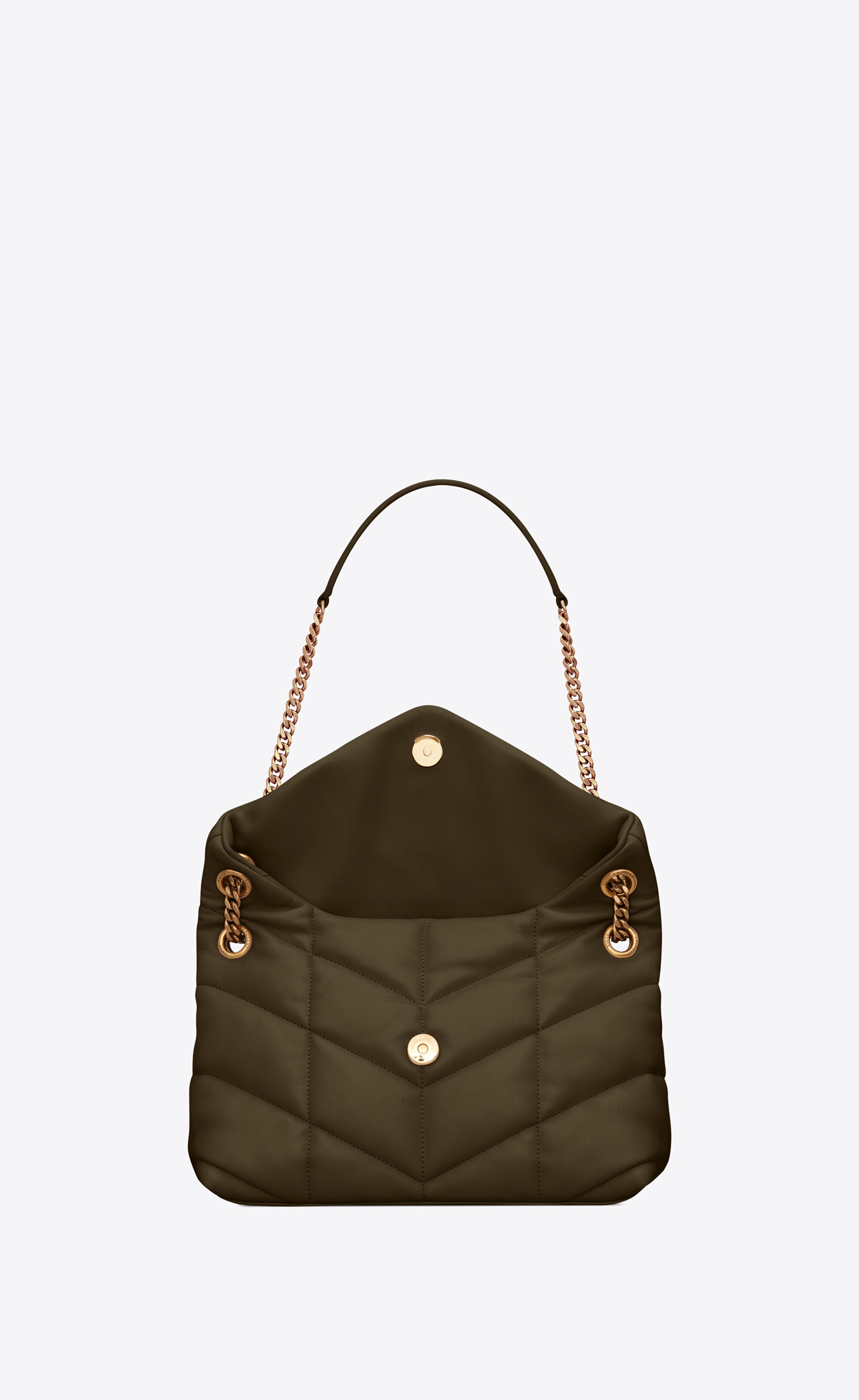 puffer small bag in quilted lambskin - 5