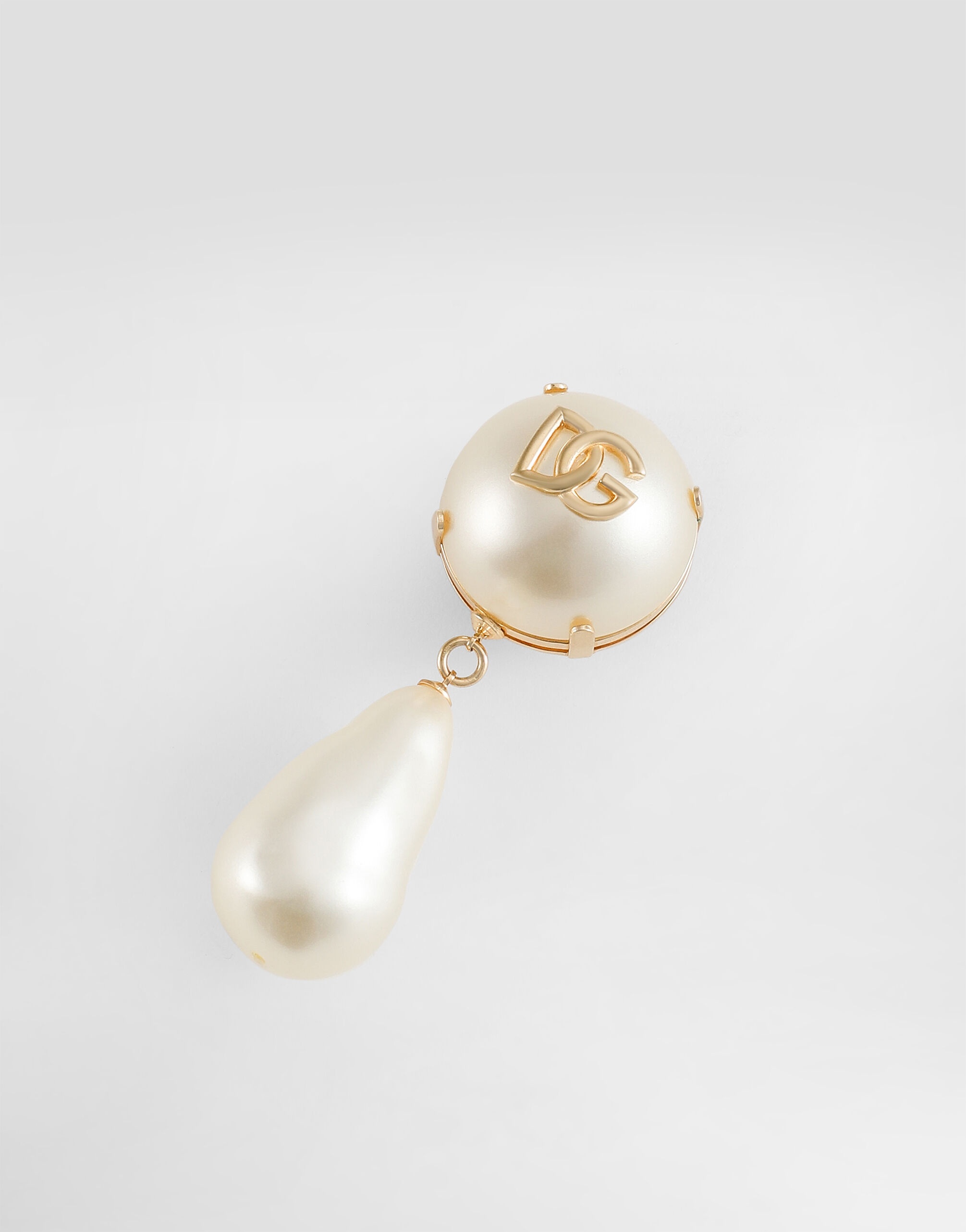 Teardrop earrings with DG logo - 3