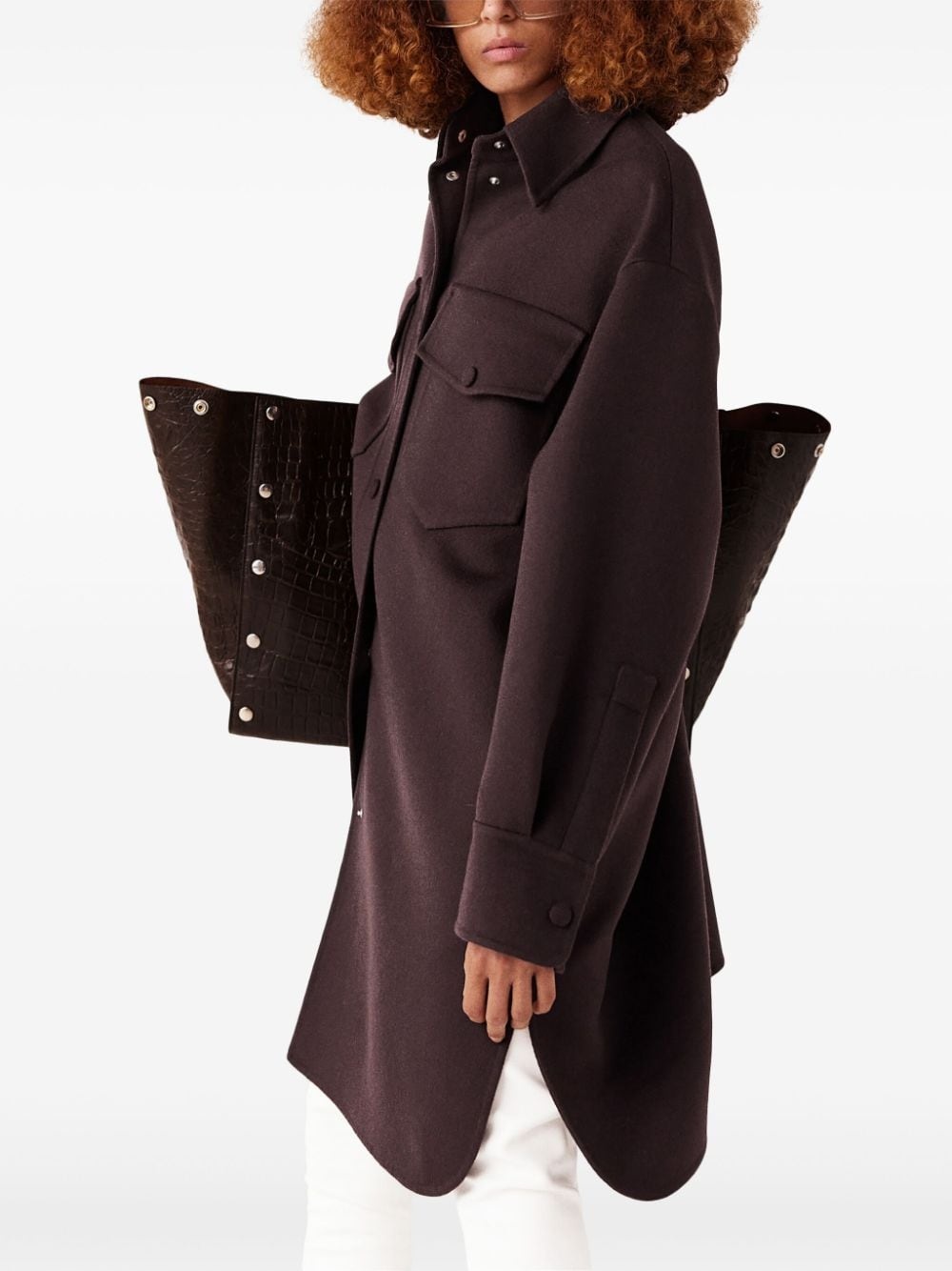 press-stud fastening overshirt - 5