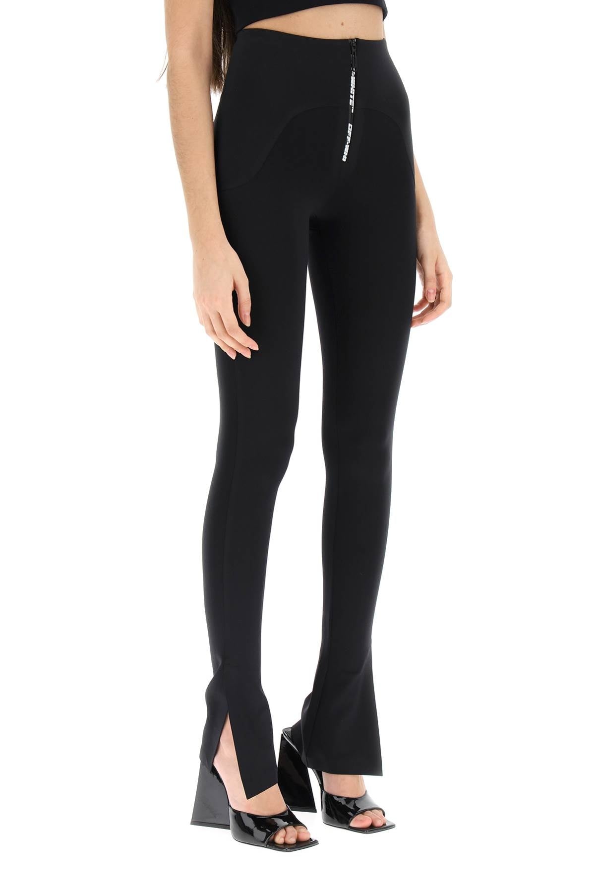 zip-up flared leggings - 3