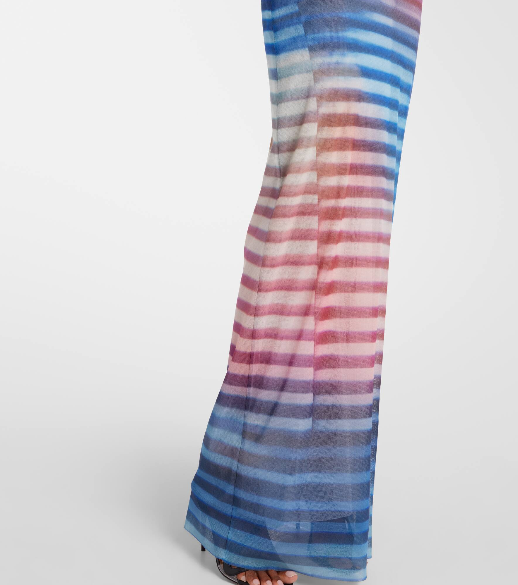 Air striped tulle maxi dress - 5