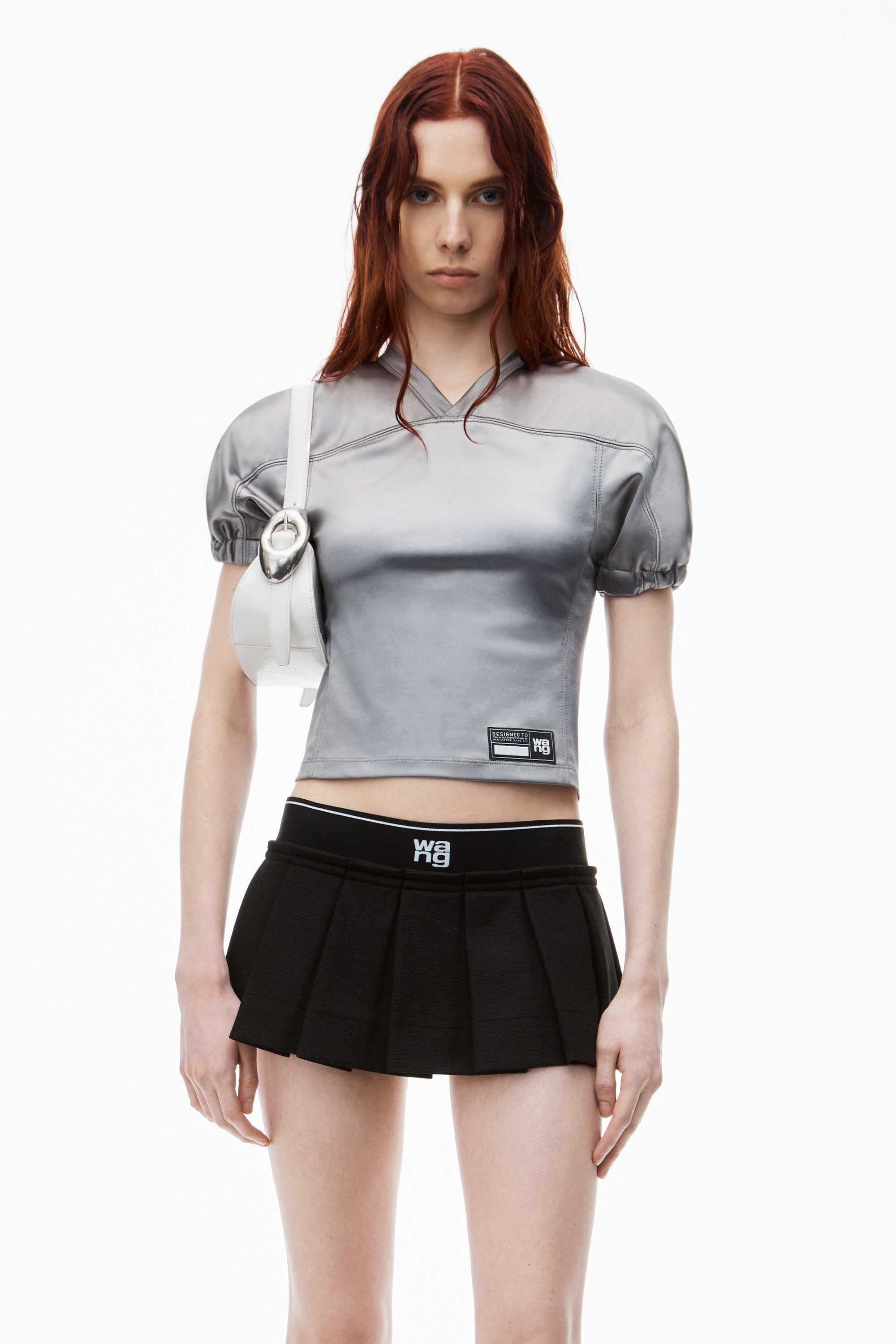 Logo Cheerleader Mini Skirt in pique - 5