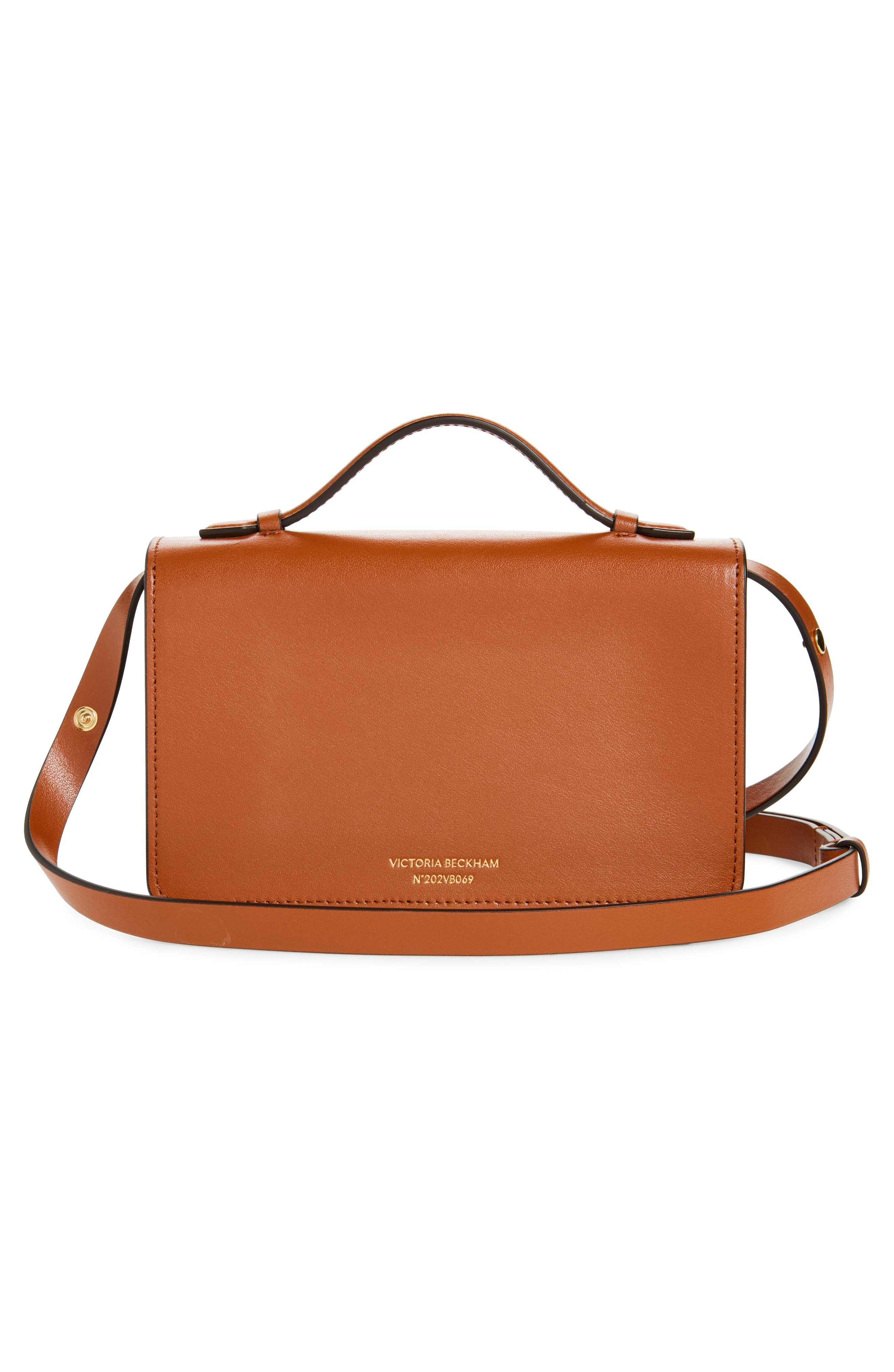 Victoria Beckham The Mini Dorian Leather Shoulder Bag in Tan at Nordstrom - 4