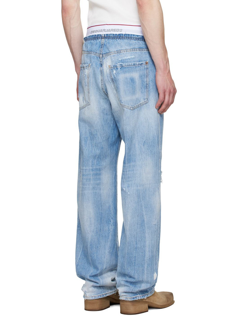 Blue Light Wash Jogger Jeans 3