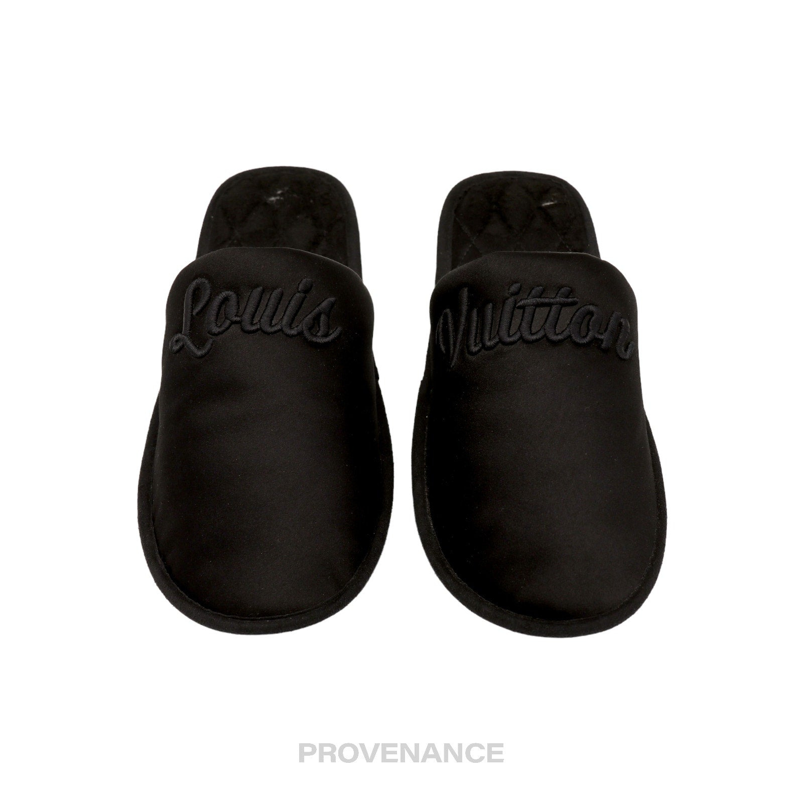 Louis Vuitton Slipper - Script Embroidered Black - 5