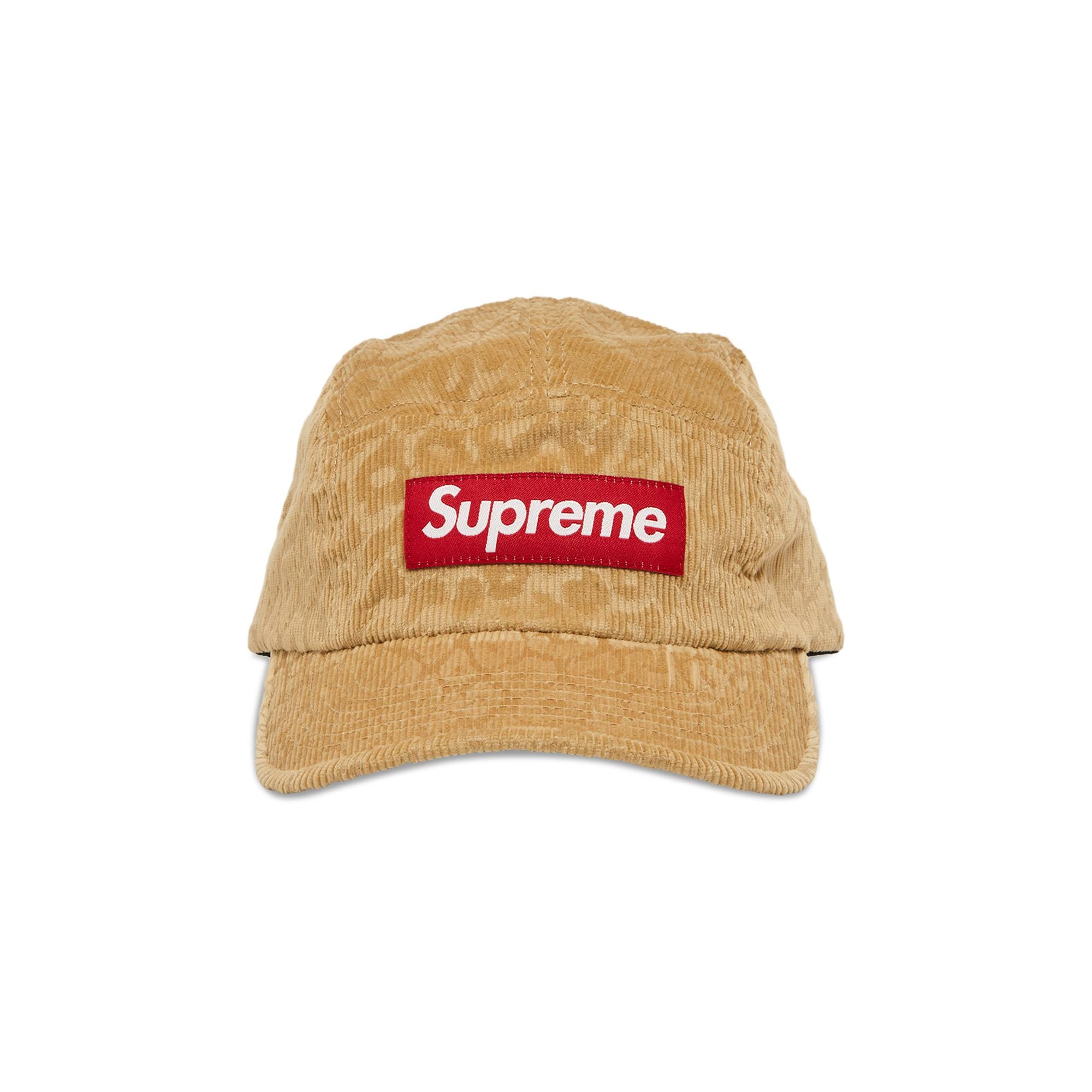 Supreme Leopard Corduroy Camp Cap 'Beige' - 1