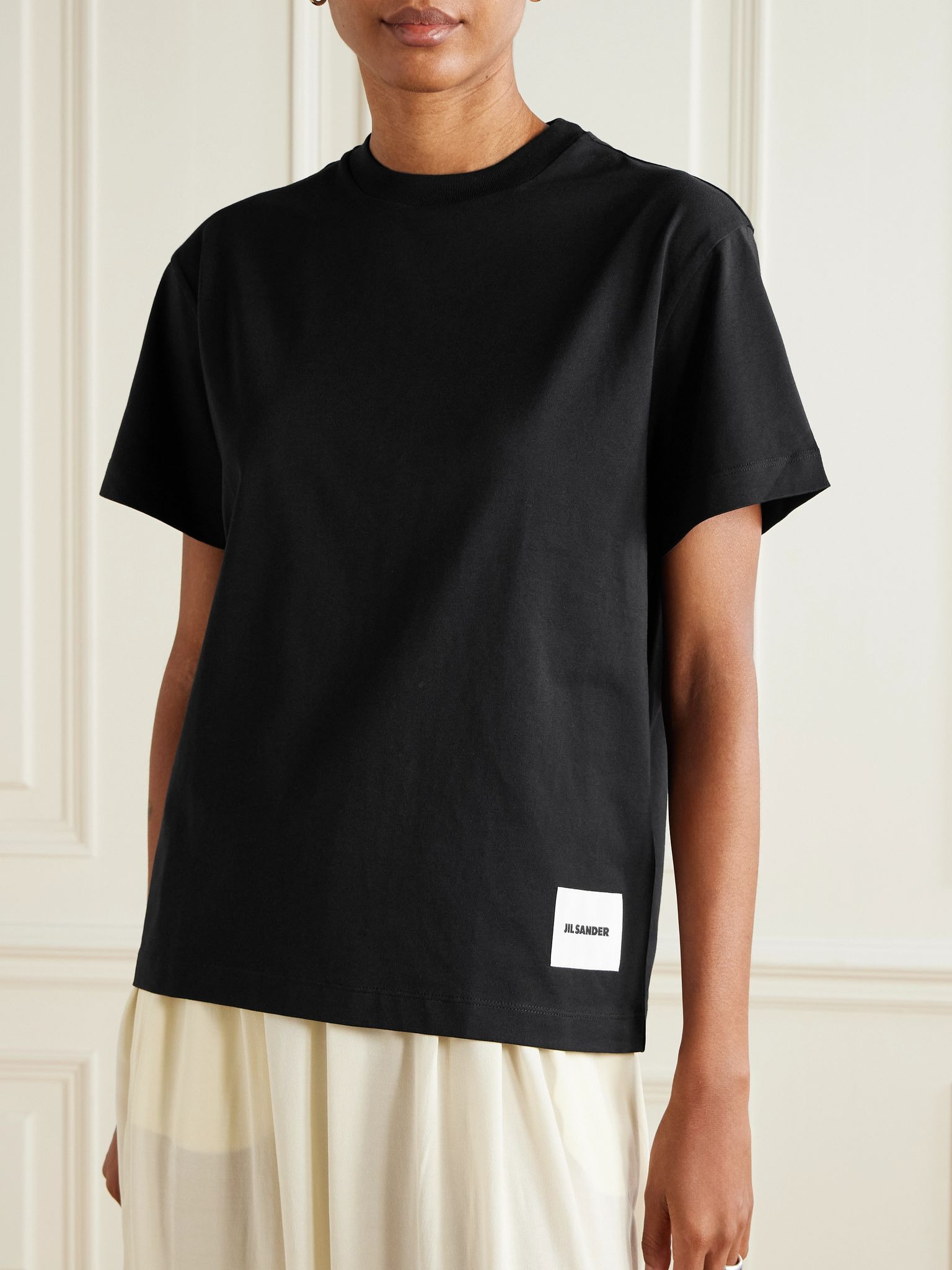 Three-pack appliquéd cotton-jersey T-shirts Multi - 3