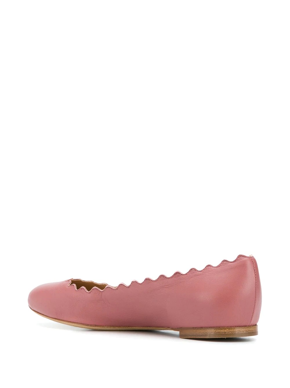 scalloped edge ballet pumps - 3