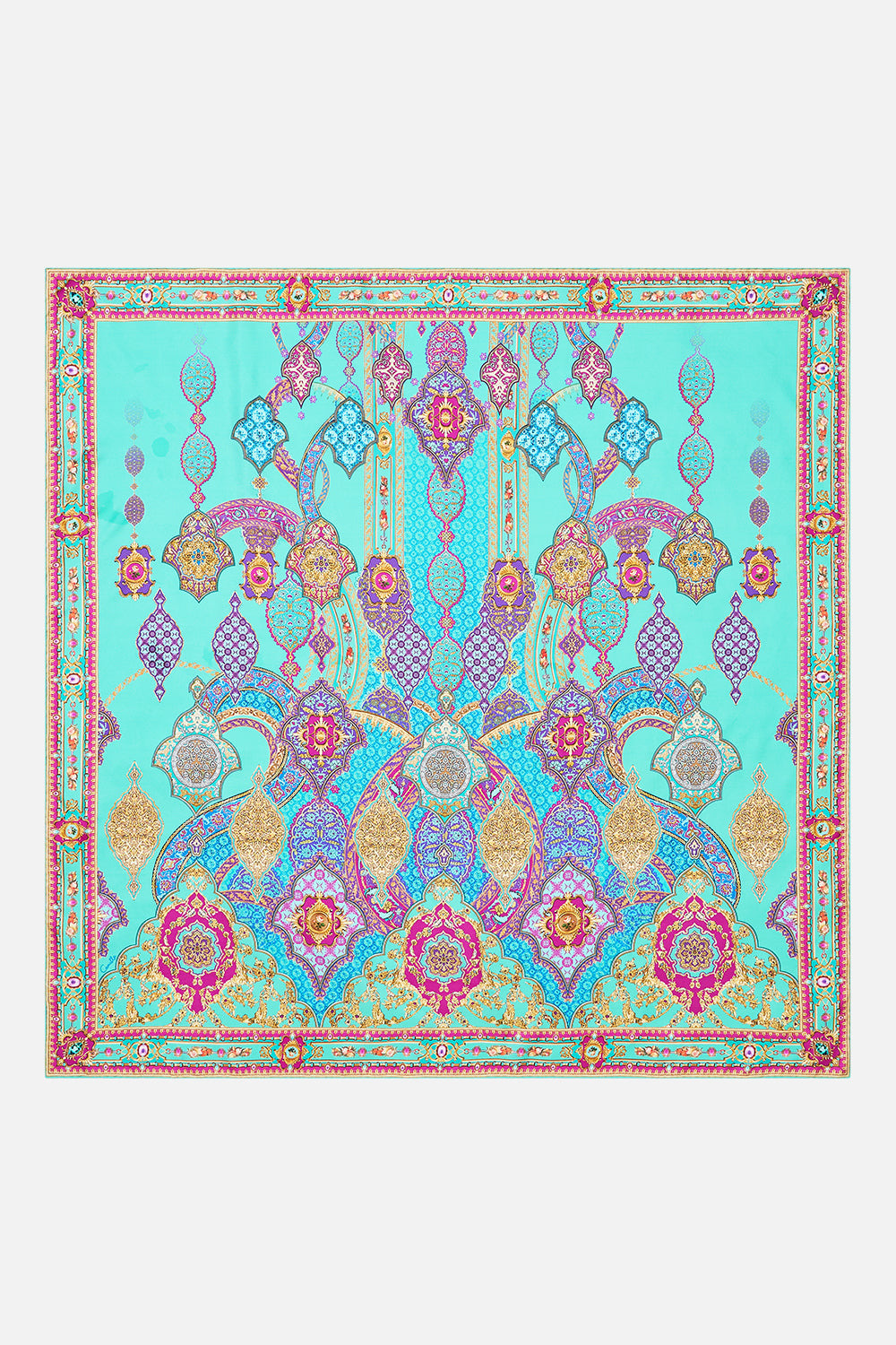 PRINTED SILK TWILL SQUARE SCARF THE CONCUBINES CORRIDOR - 2