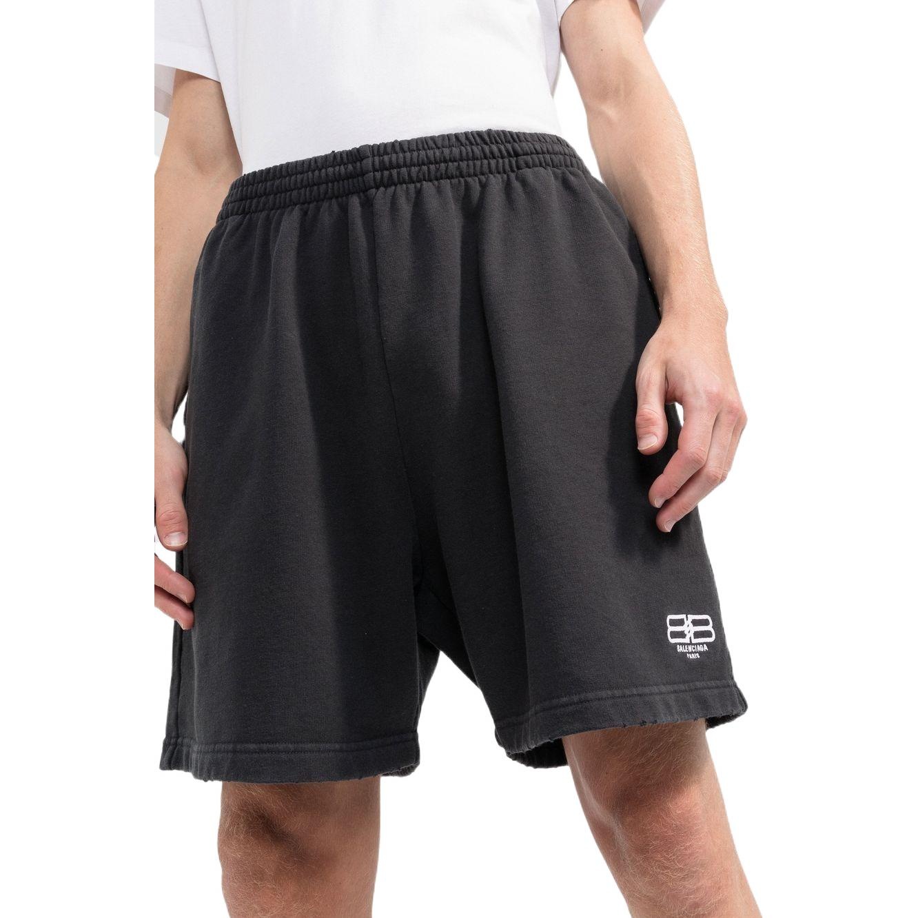 Balenciaga BB Paris Icon Sweat Shorts 'Black' 676137TMVG69034 - 4