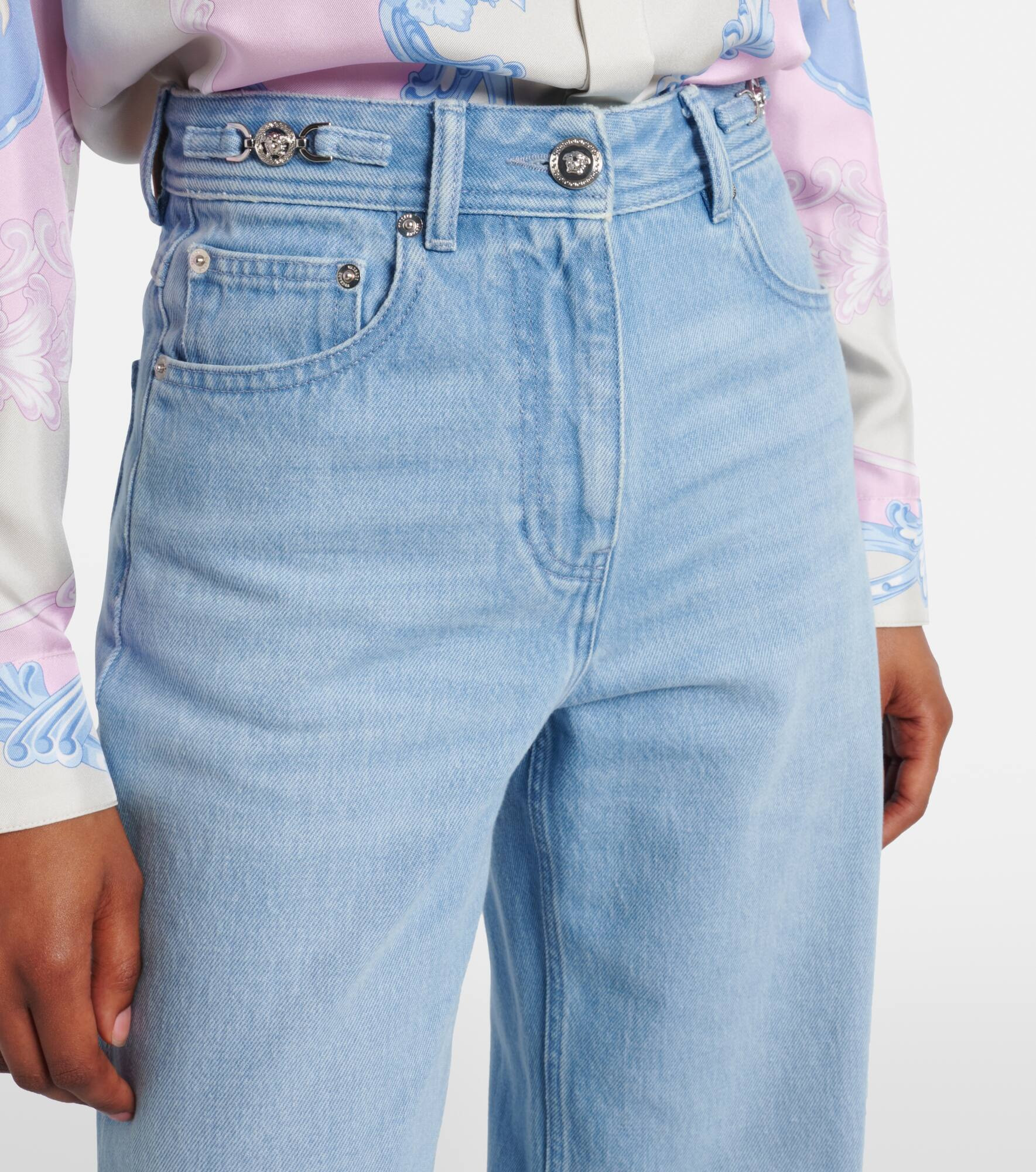 High-rise wide-leg jeans - 4