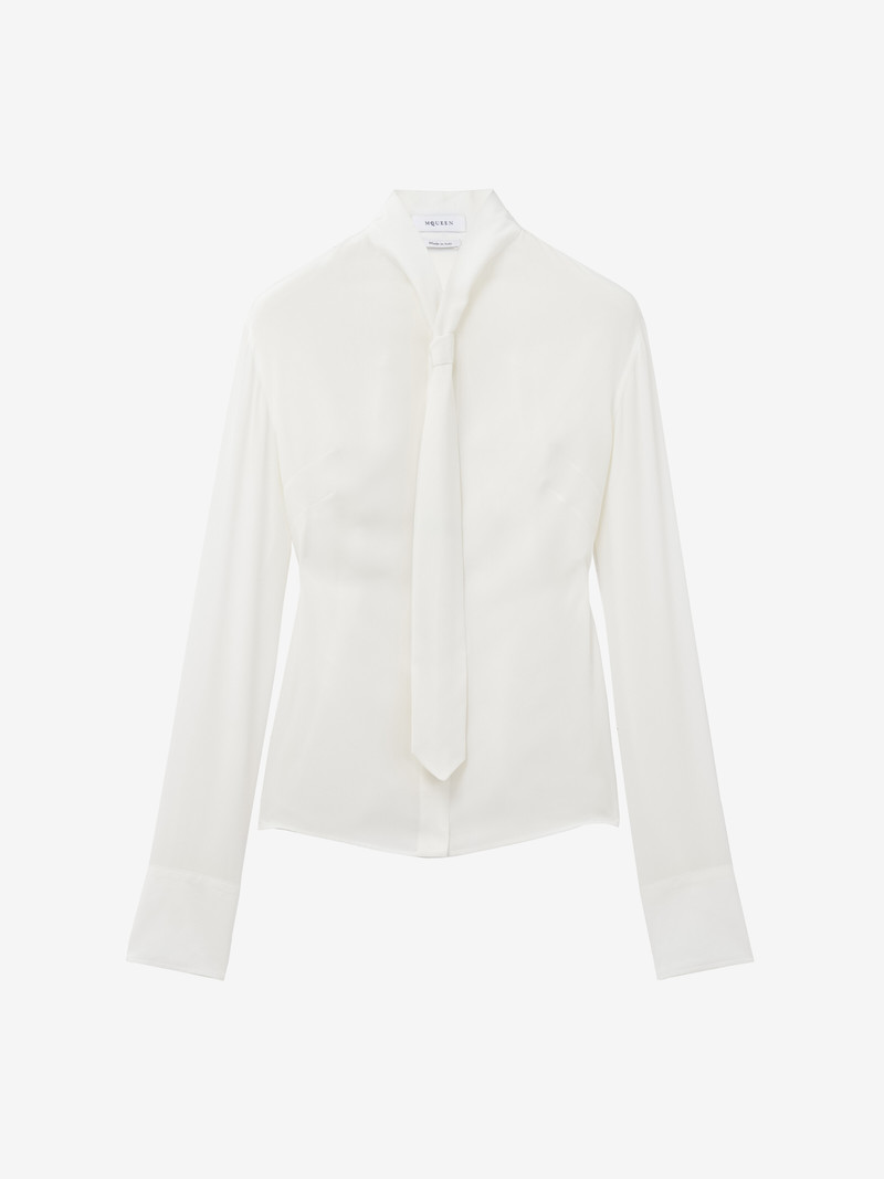Alexander McQueen Tie Silk Shirt outlook