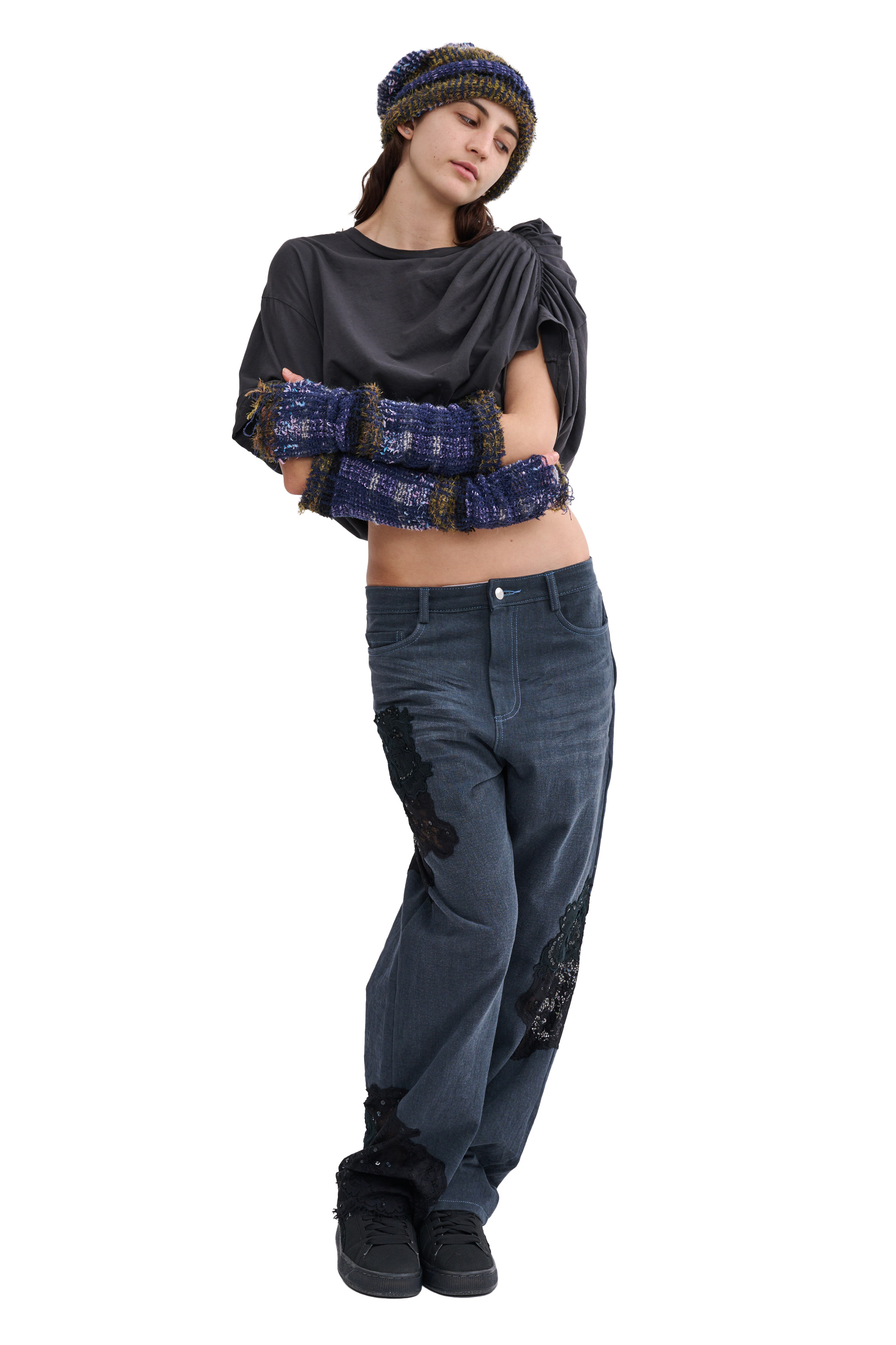 VITELLI PURPLE PLAID HAND WARMERS - 4