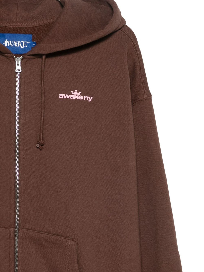 crown-logo zip-up hoodie 3