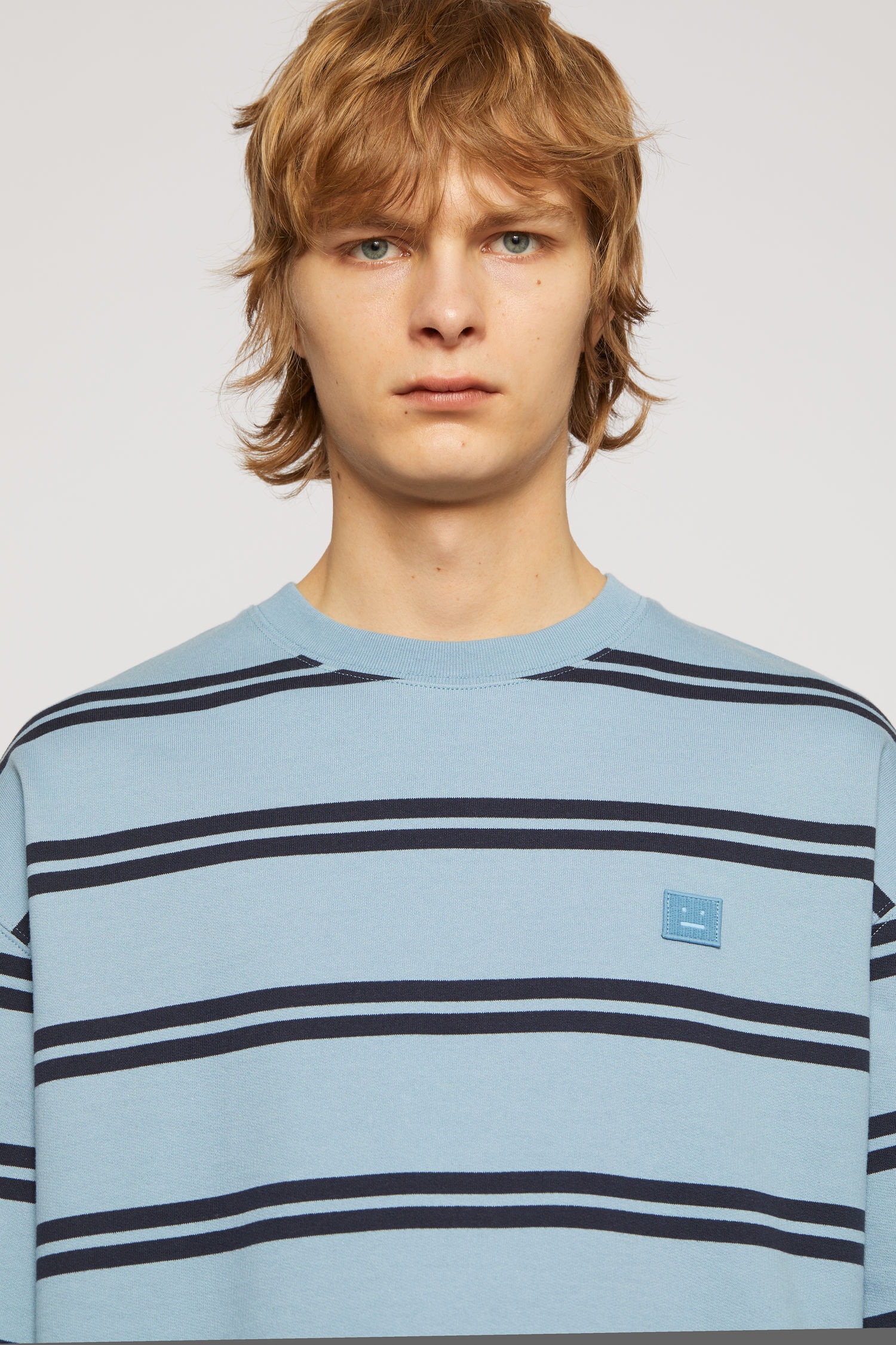 Oversized stripe sweatshirt mineral blue - 6