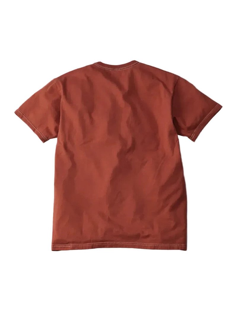 THE FLAT HEAD FN-THC-101P Three Needle Loopwheel Pocket Tee Orange outlook