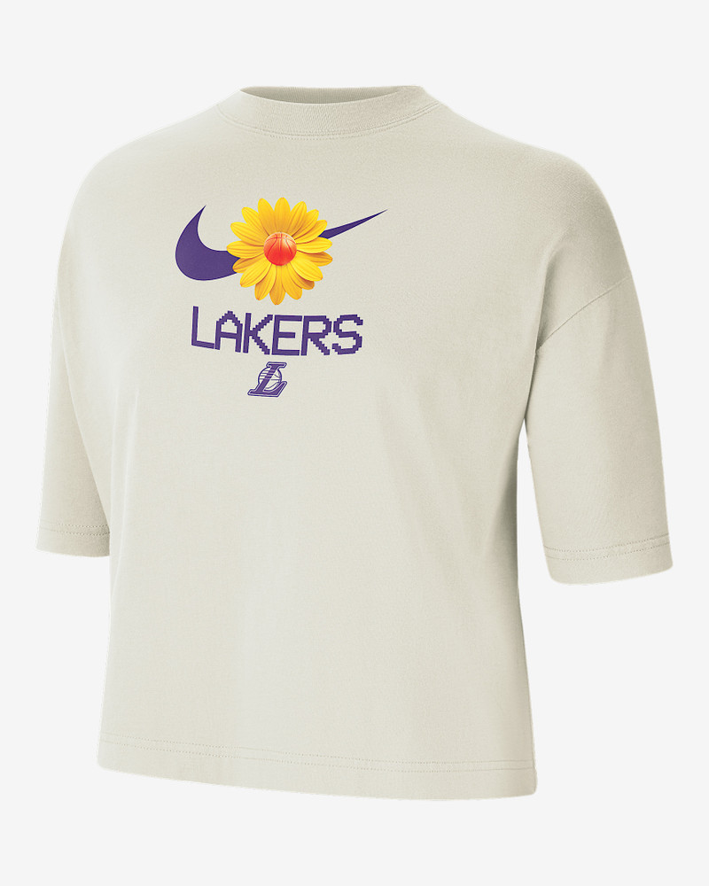 Los Angeles Lakers Courtside Women's Nike NBA Boxy T-Shirt 1