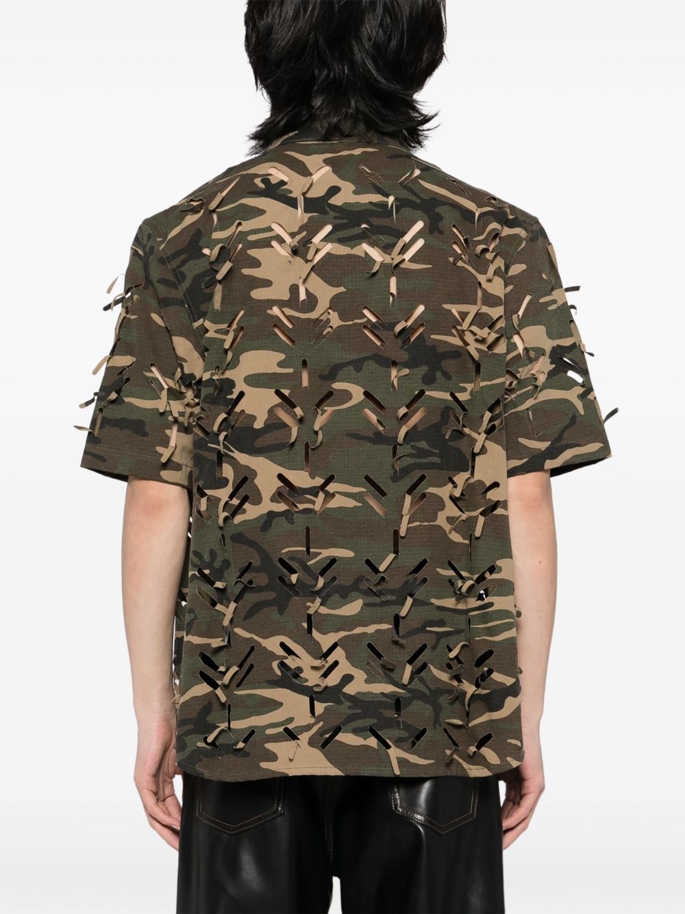 laser-slashed shirt - 4