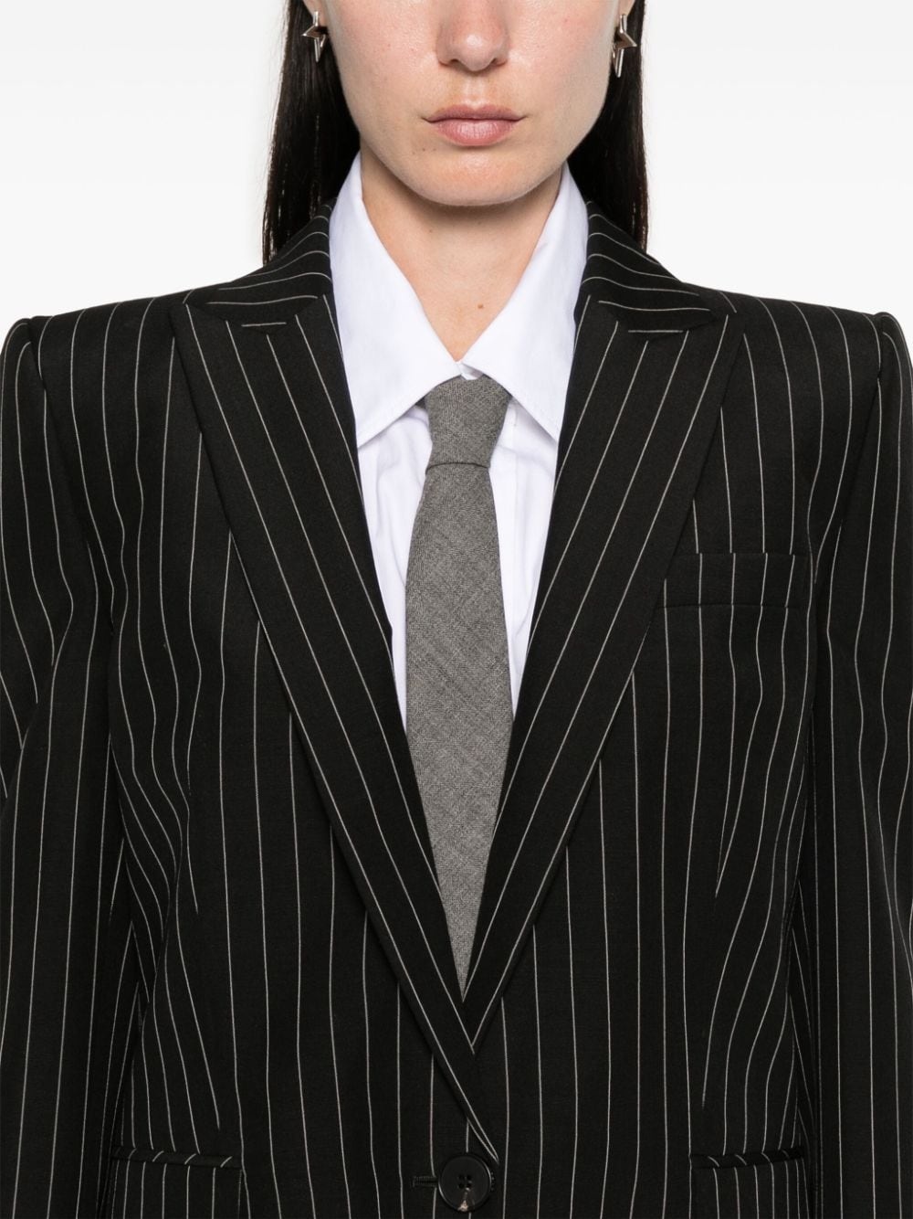 pinstriped blazer - 5