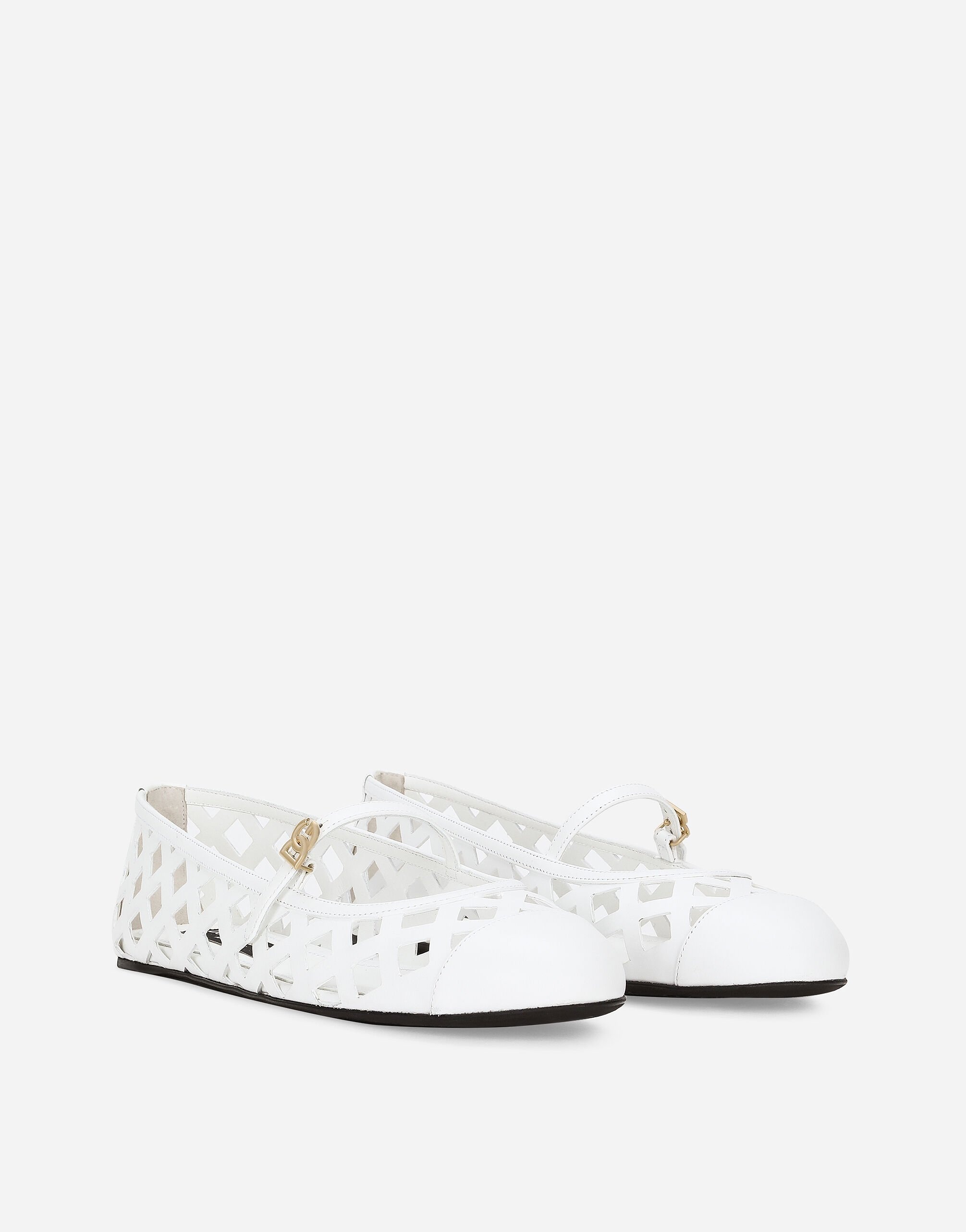 Openwork calfskin ballet flats - 2