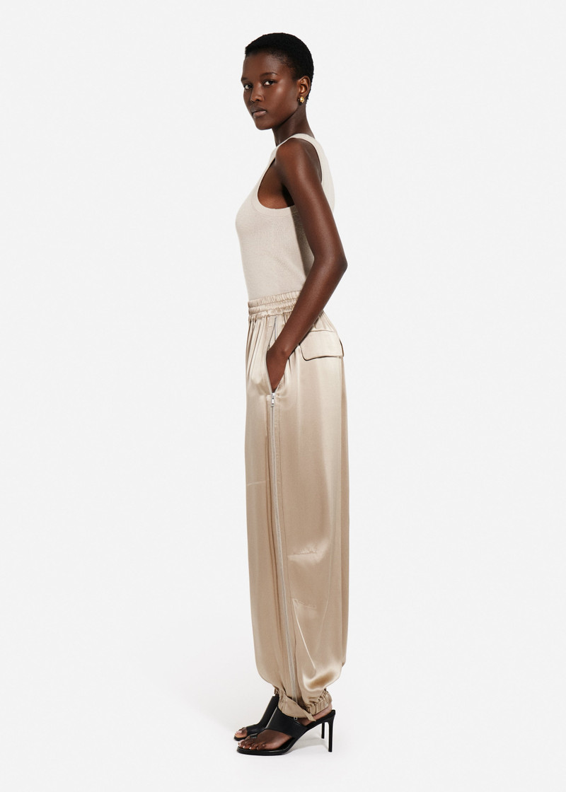 Articulated Vented Pant in Silk Charmeuse 4