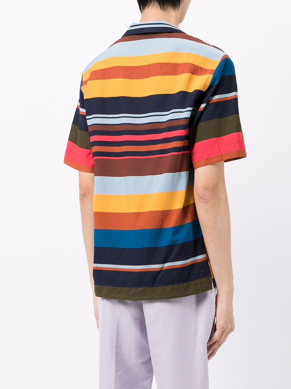 Artist-stripe short-sleeved shirt - 4