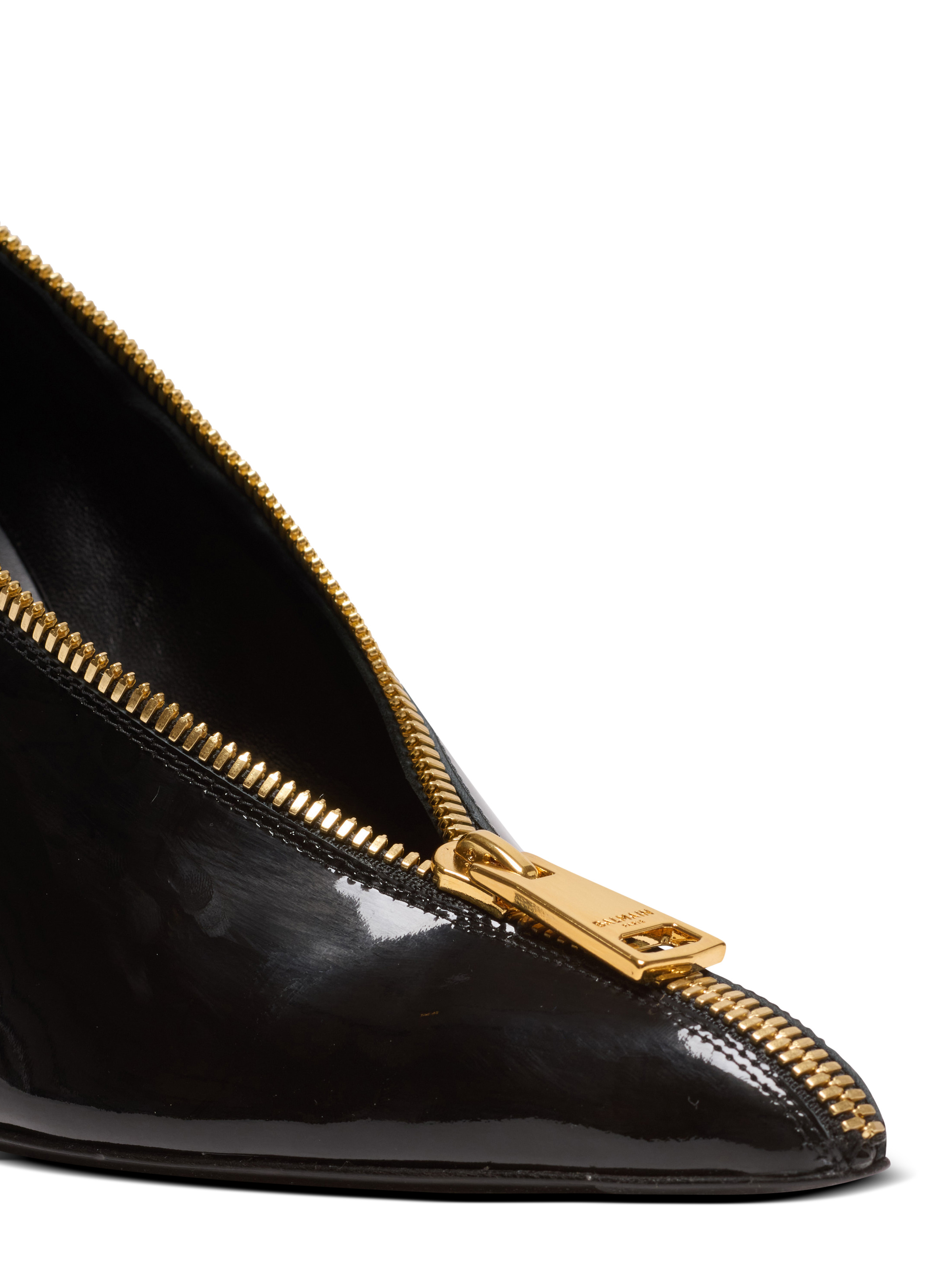 Zip Wedge pumps in patent leather - 8