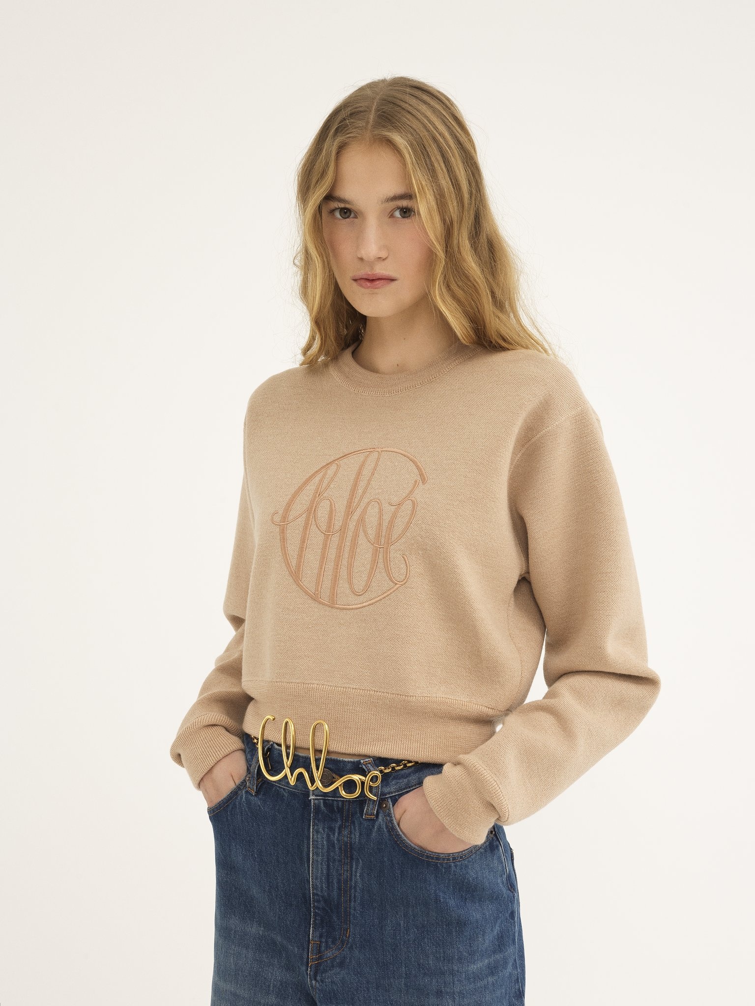 KNITTED LOGO SWEATER IN WOOL - 4