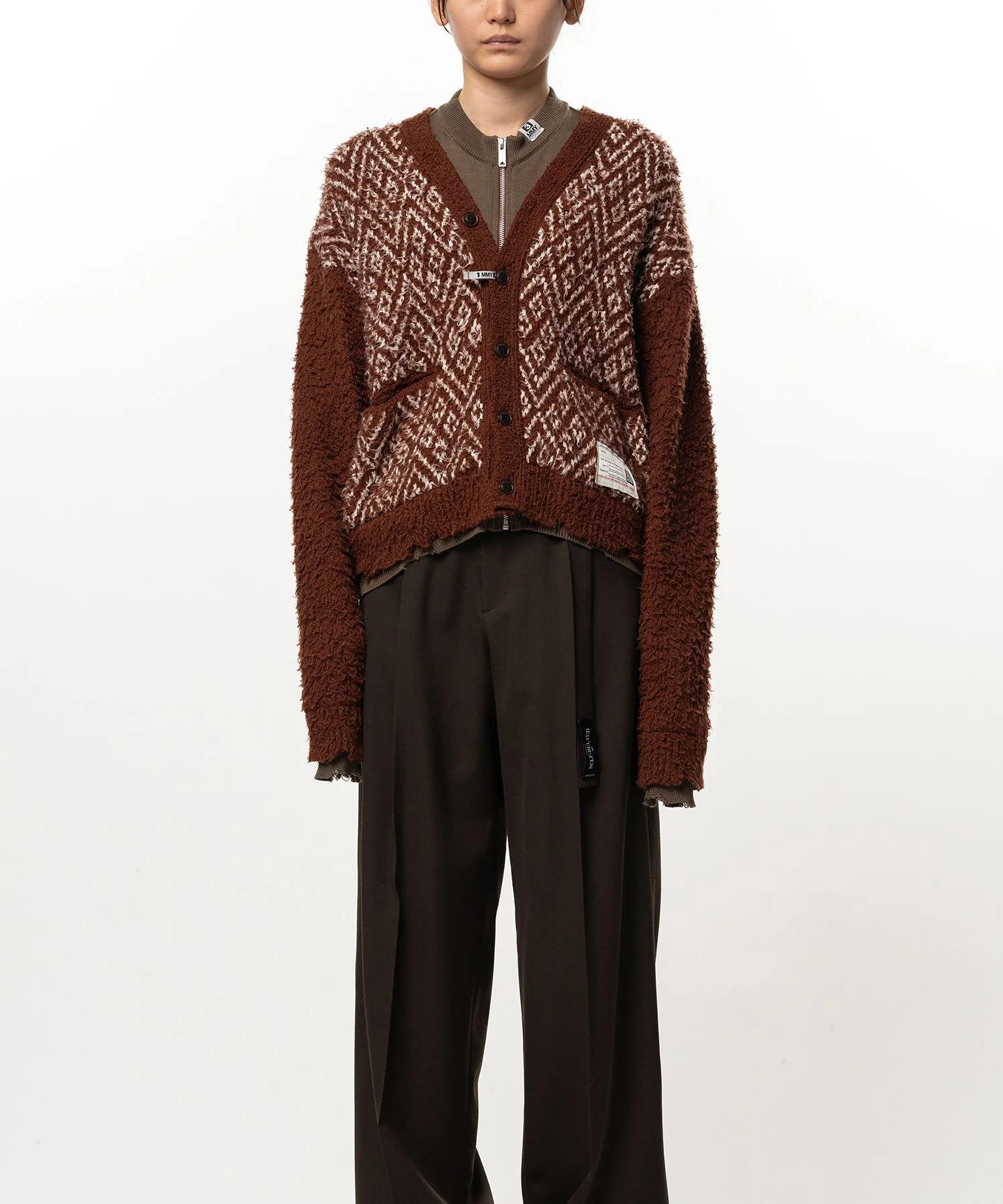 Layered Knit Cardigan - 1