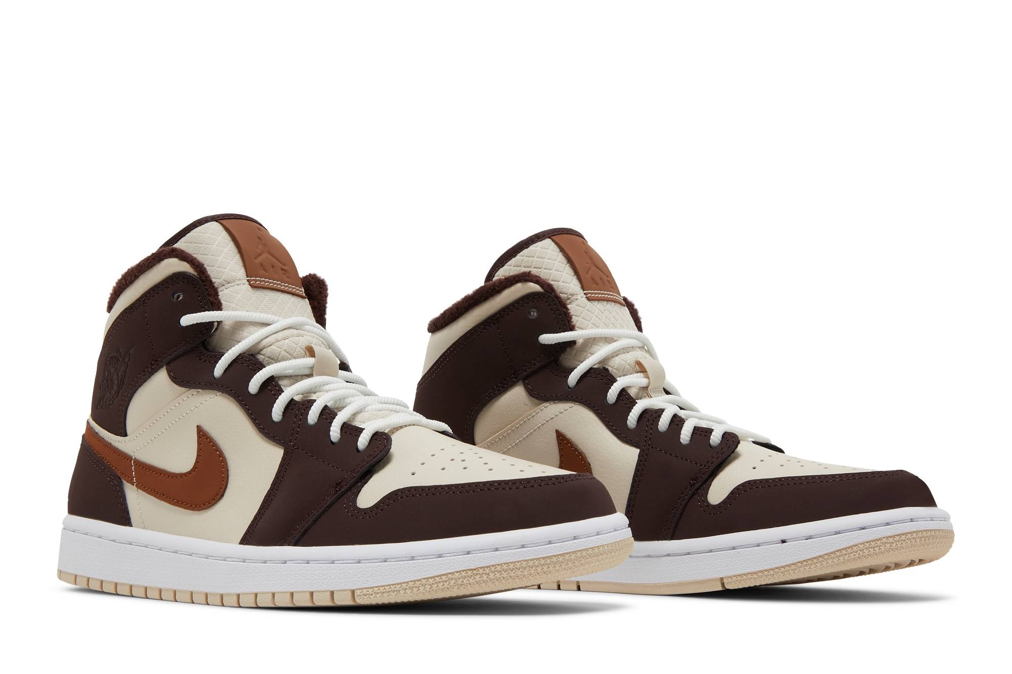 Wmns Air Jordan 1 Mid SE 'Cream Dark Chocolate' - 8