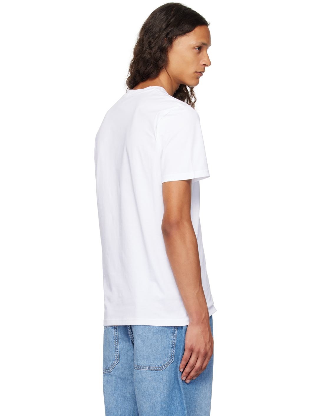 White Printed-Logo T-Shirt - 3