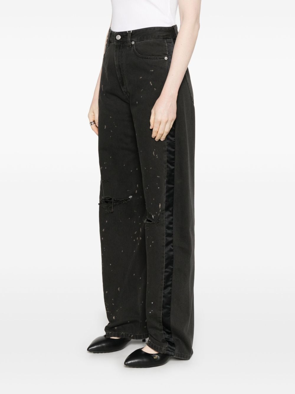 paint-splatter effect jeans - 3