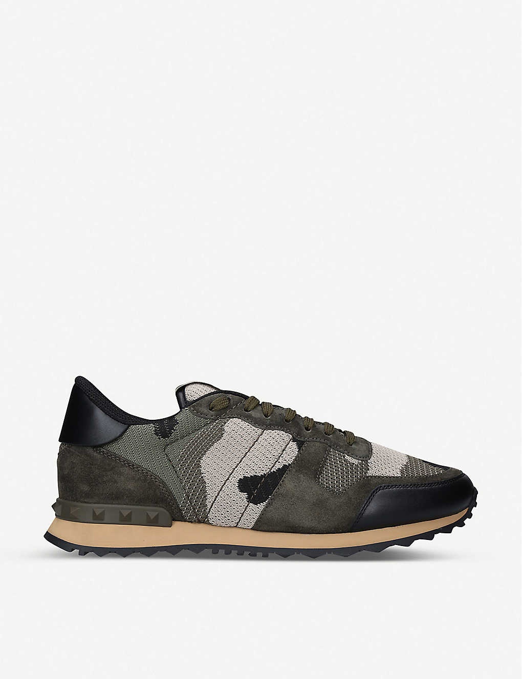 Full leather camouflage trainers - 1