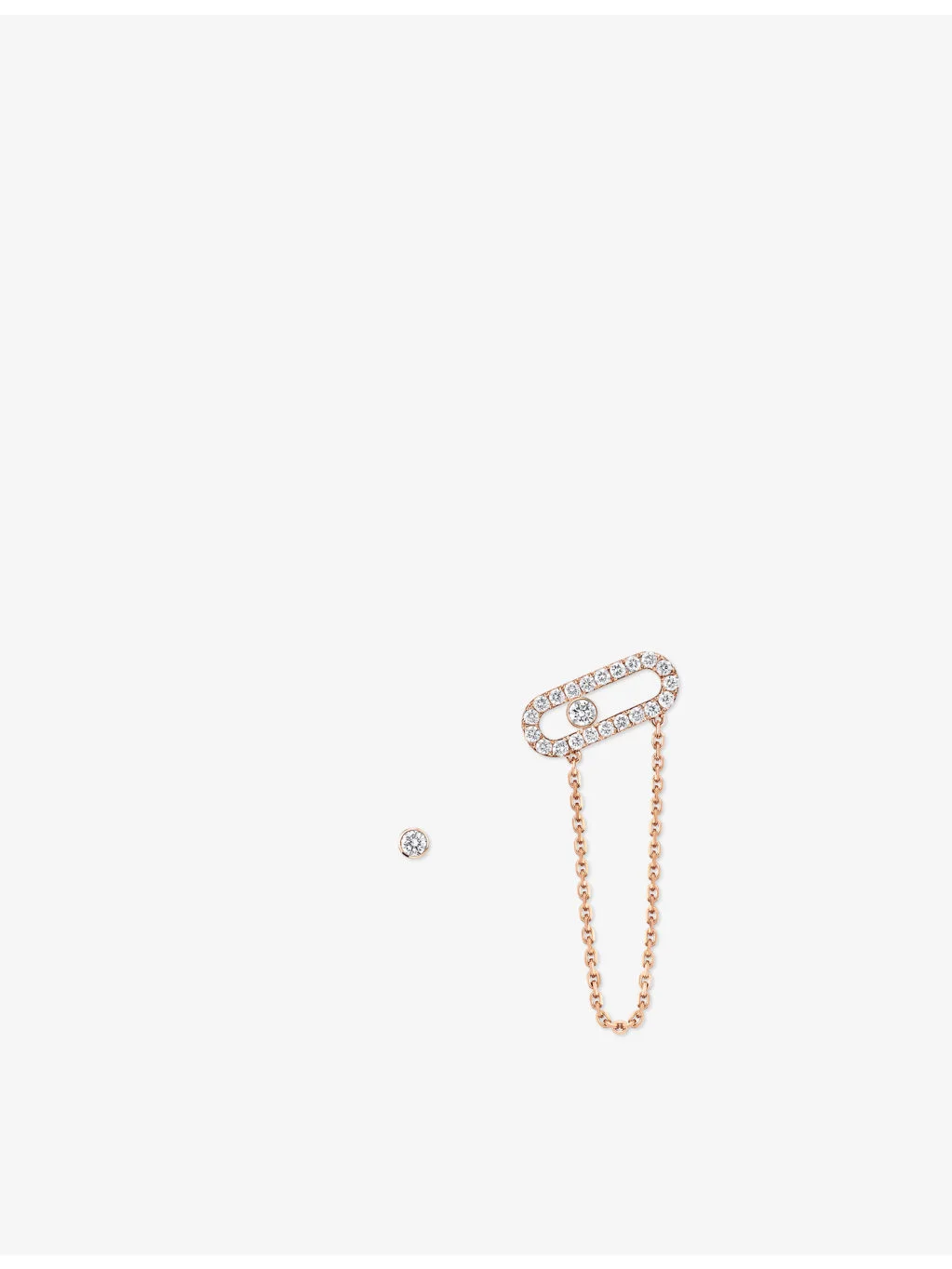 Move Uno 18ct gold and diamond chain and stud earrings - 1